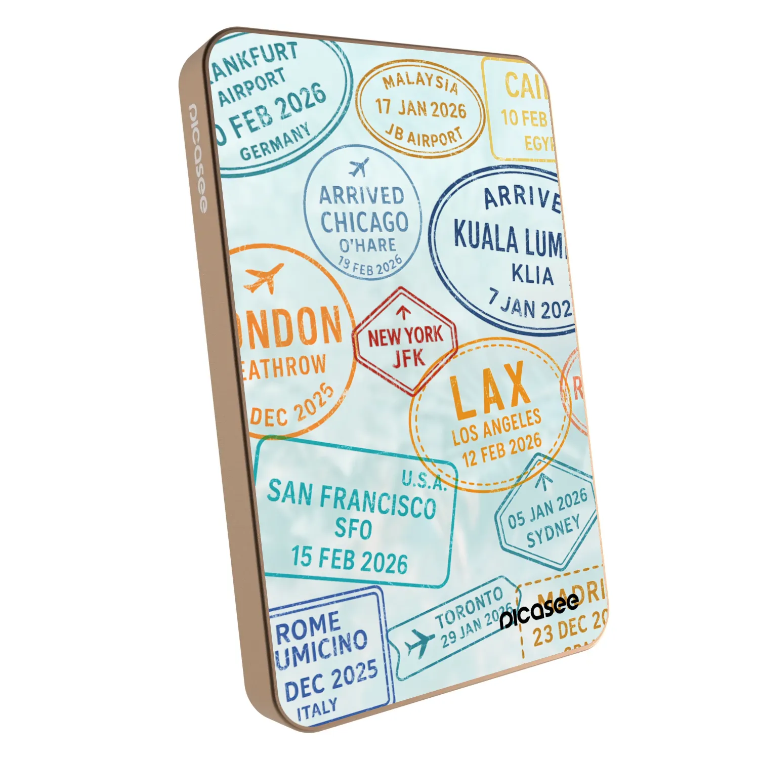 Picasee Powerbank MagSafe 5 000 mAh Aranysárga - PASSPORT EDITION