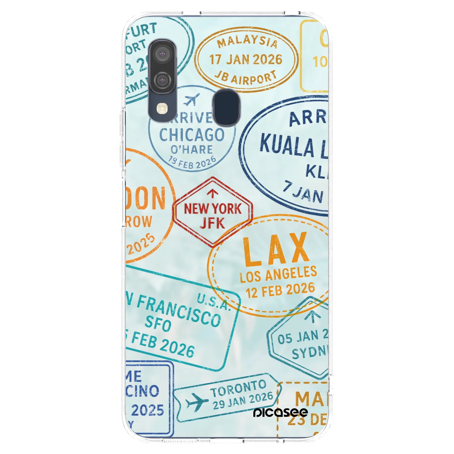 Picasee átlátszó szilikon tok az alábbi mobiltelefonokra Samsung Galaxy A40 A405F - PASSPORT EDITION