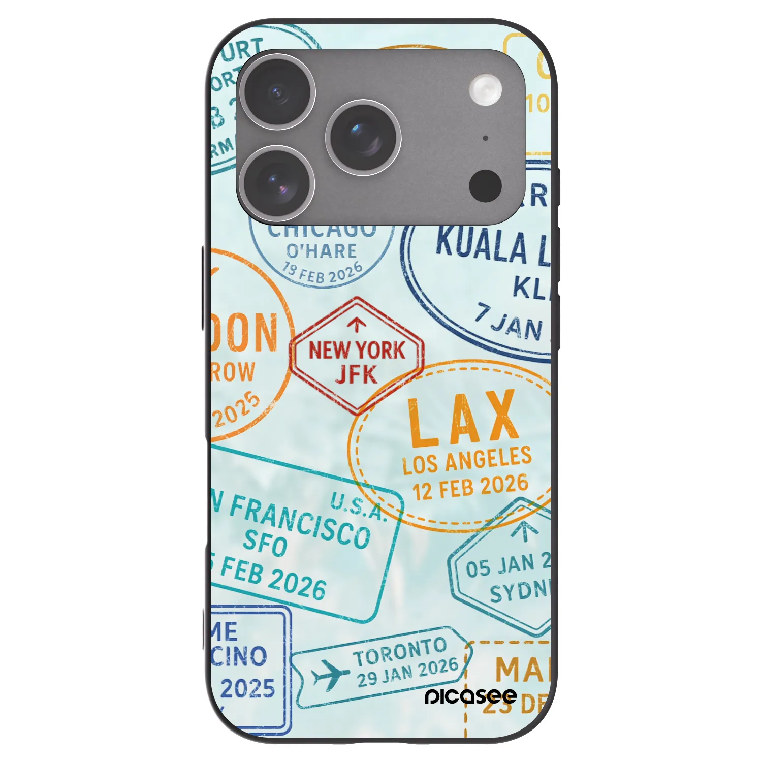 Picasee fekete szilikon tok az alábbi mobiltelefonokra Apple iPhone 18 Pro - PASSPORT EDITION