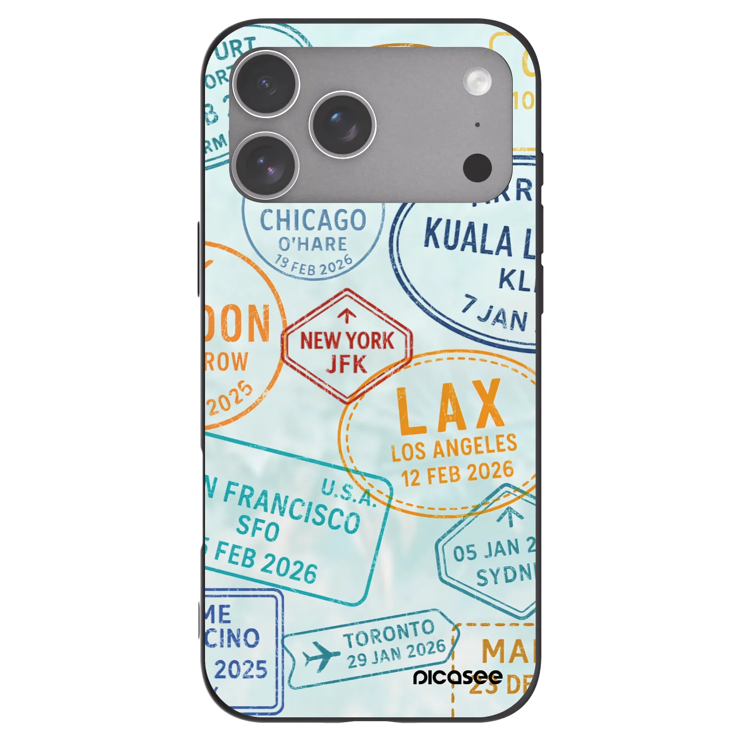 Picasee fekete szilikon tok az alábbi mobiltelefonokra Apple iPhone 18 Pro Max - PASSPORT EDITION