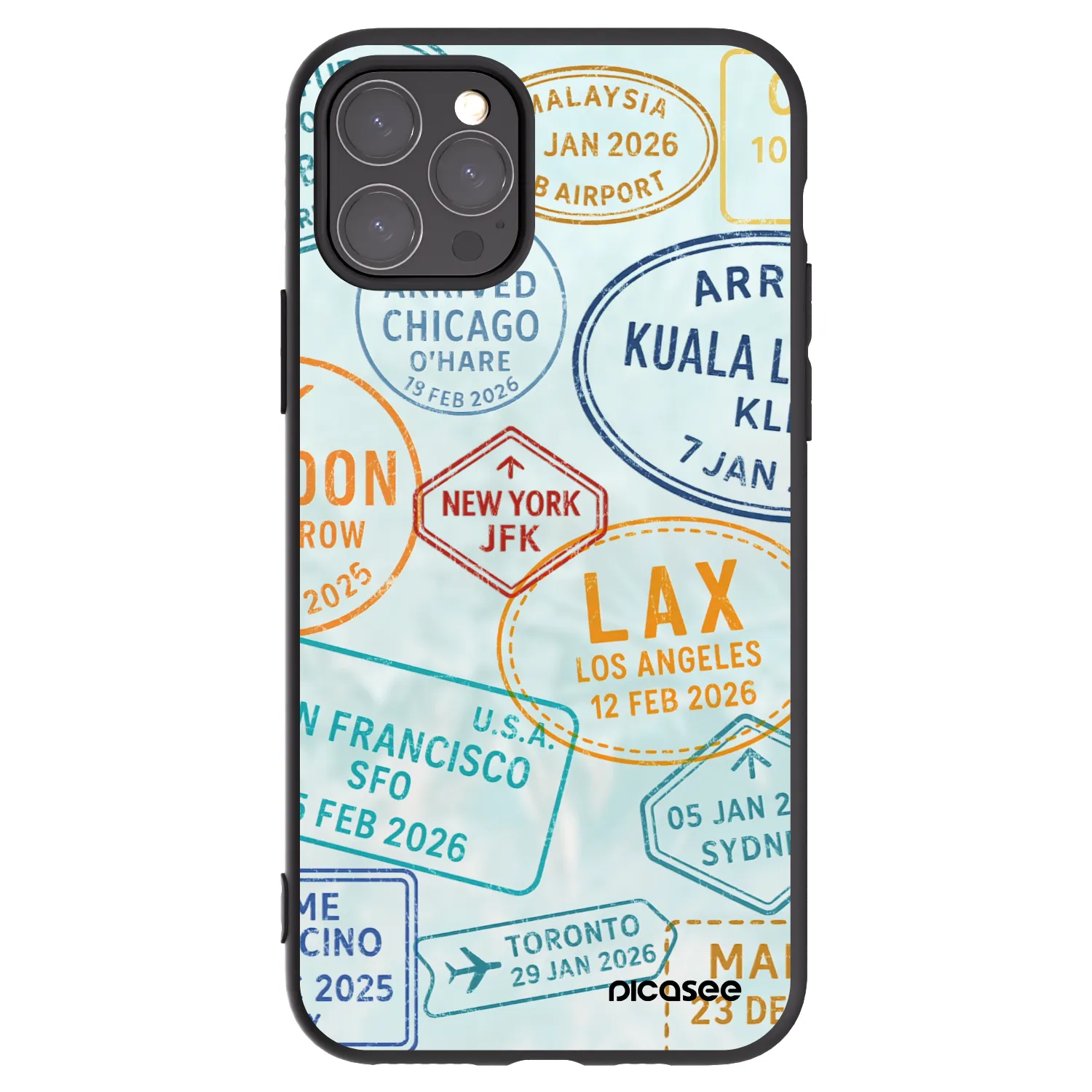 Picasee fekete szilikon tok az alábbi mobiltelefonokra Apple iPhone 11 Pro - PASSPORT EDITION