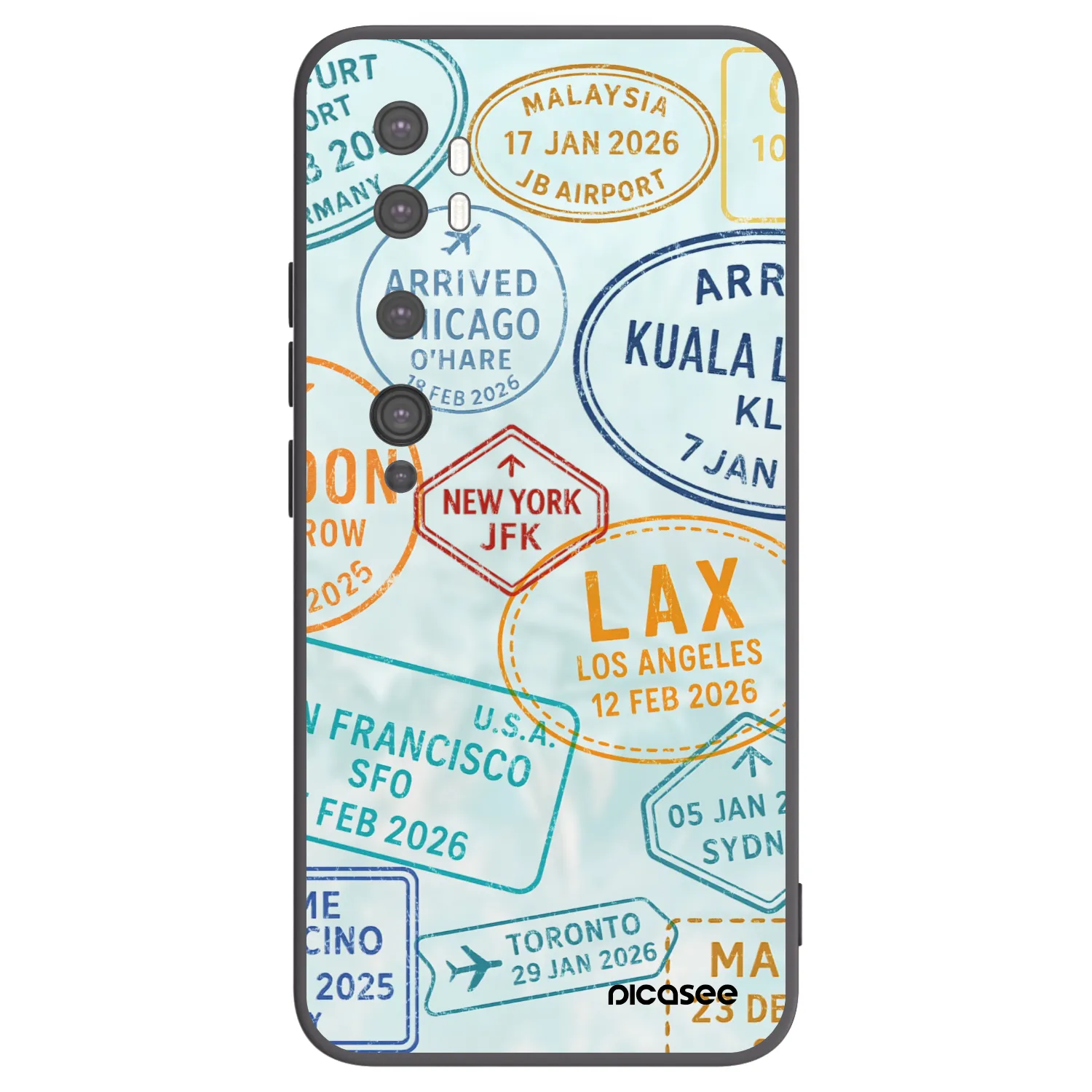 Picasee fekete szilikon tok az alábbi mobiltelefonokra Xiaomi Mi Note 10 (Pro) - PASSPORT EDITION