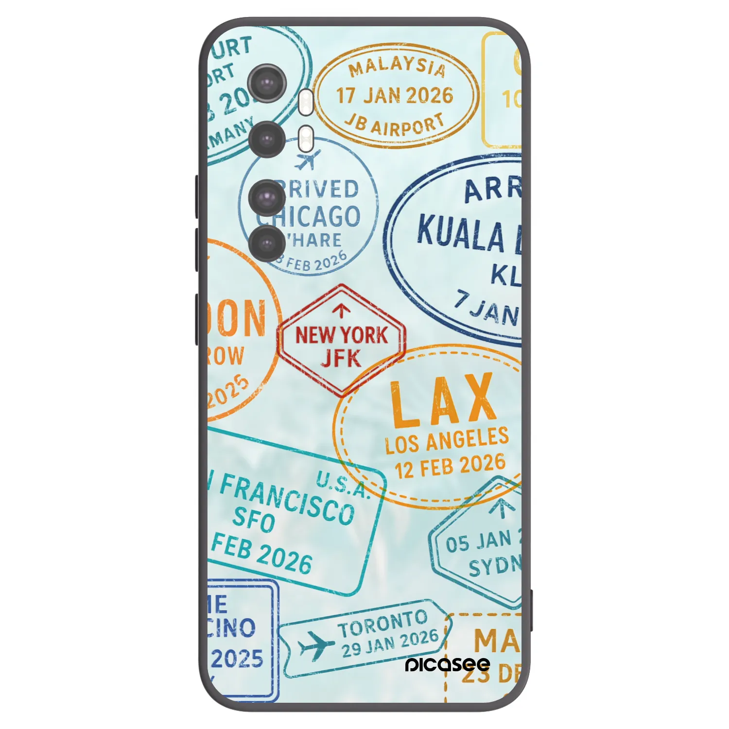 Picasee fekete szilikon tok az alábbi mobiltelefonokra Xiaomi Mi Note 10 Lite - PASSPORT EDITION