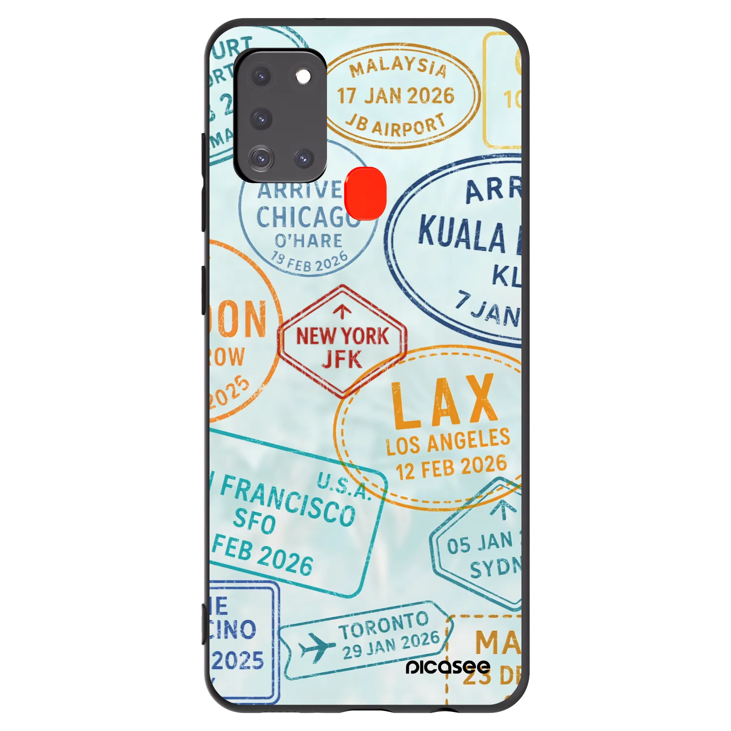 Picasee fekete szilikon tok az alábbi mobiltelefonokra Samsung Galaxy A21s - PASSPORT EDITION