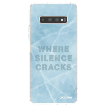 Picasee átlátszó szilikon tok az alábbi mobiltelefonokra Samsung Galaxy S10 Plus G975 - SILENCE