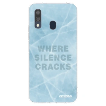 Picasee átlátszó szilikon tok az alábbi mobiltelefonokra Samsung Galaxy A40 A405F - SILENCE