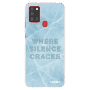 Picasee átlátszó szilikon tok az alábbi mobiltelefonokra Samsung Galaxy A21s - SILENCE