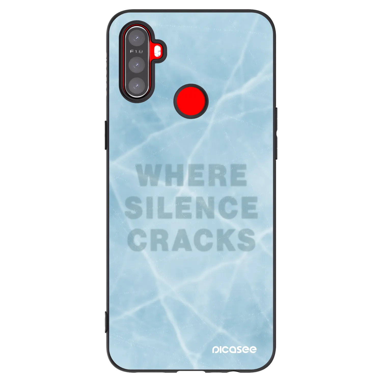 Picasee fekete szilikon tok az alábbi mobiltelefonokra Realme C3 - SILENCE