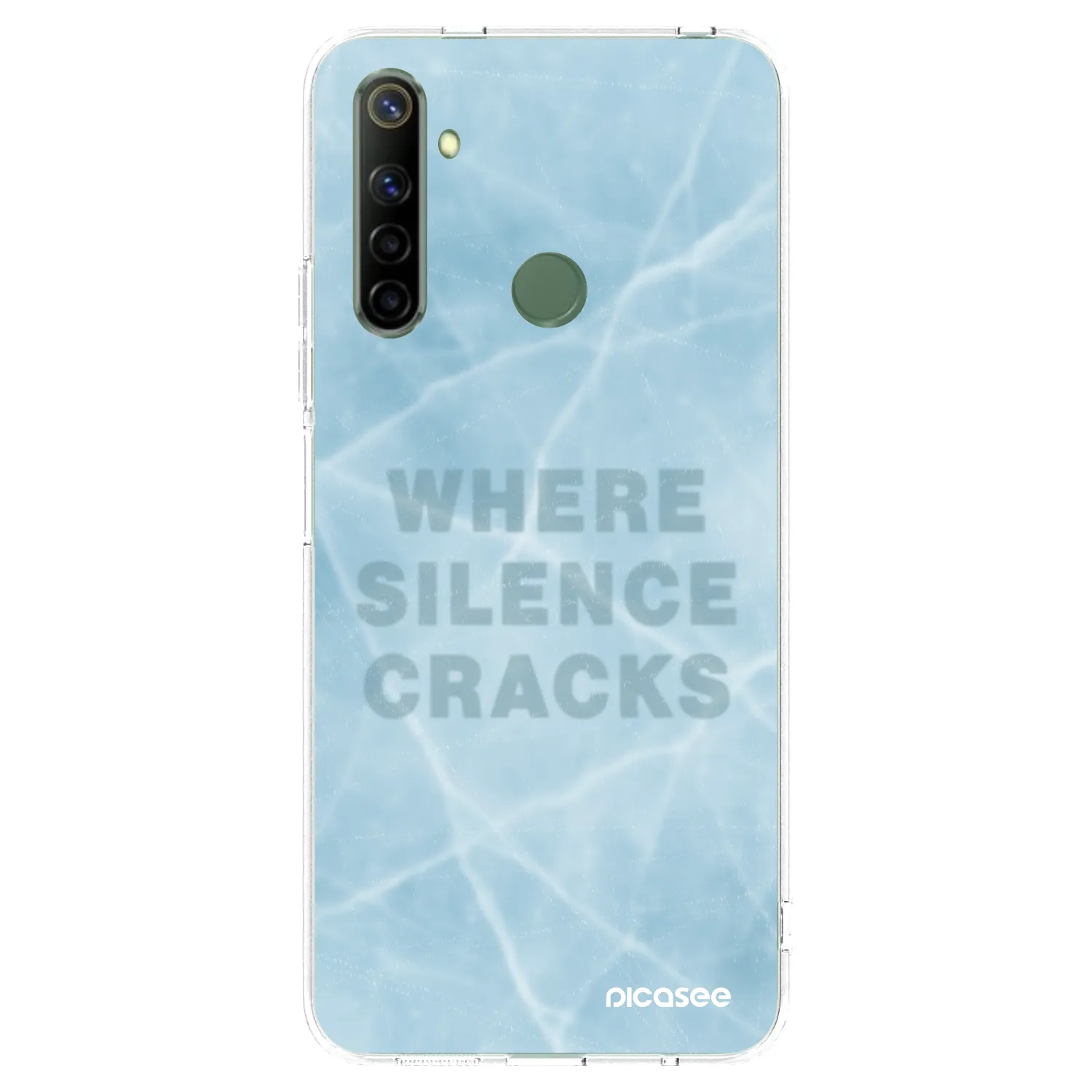 Picasee átlátszó szilikon tok az alábbi mobiltelefonokra Realme 6i - SILENCE