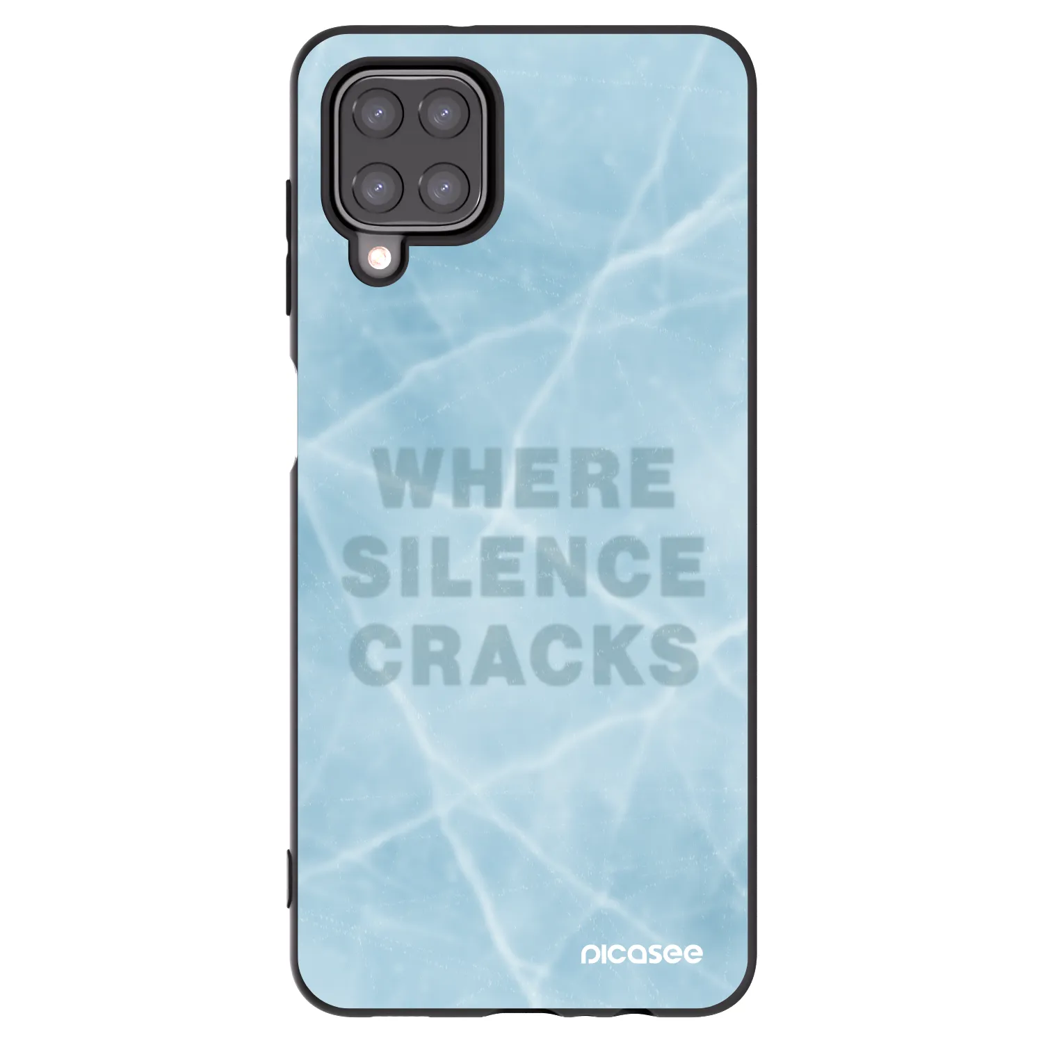 Picasee fekete szilikon tok az alábbi mobiltelefonokra Samsung Galaxy A12 A125F - SILENCE