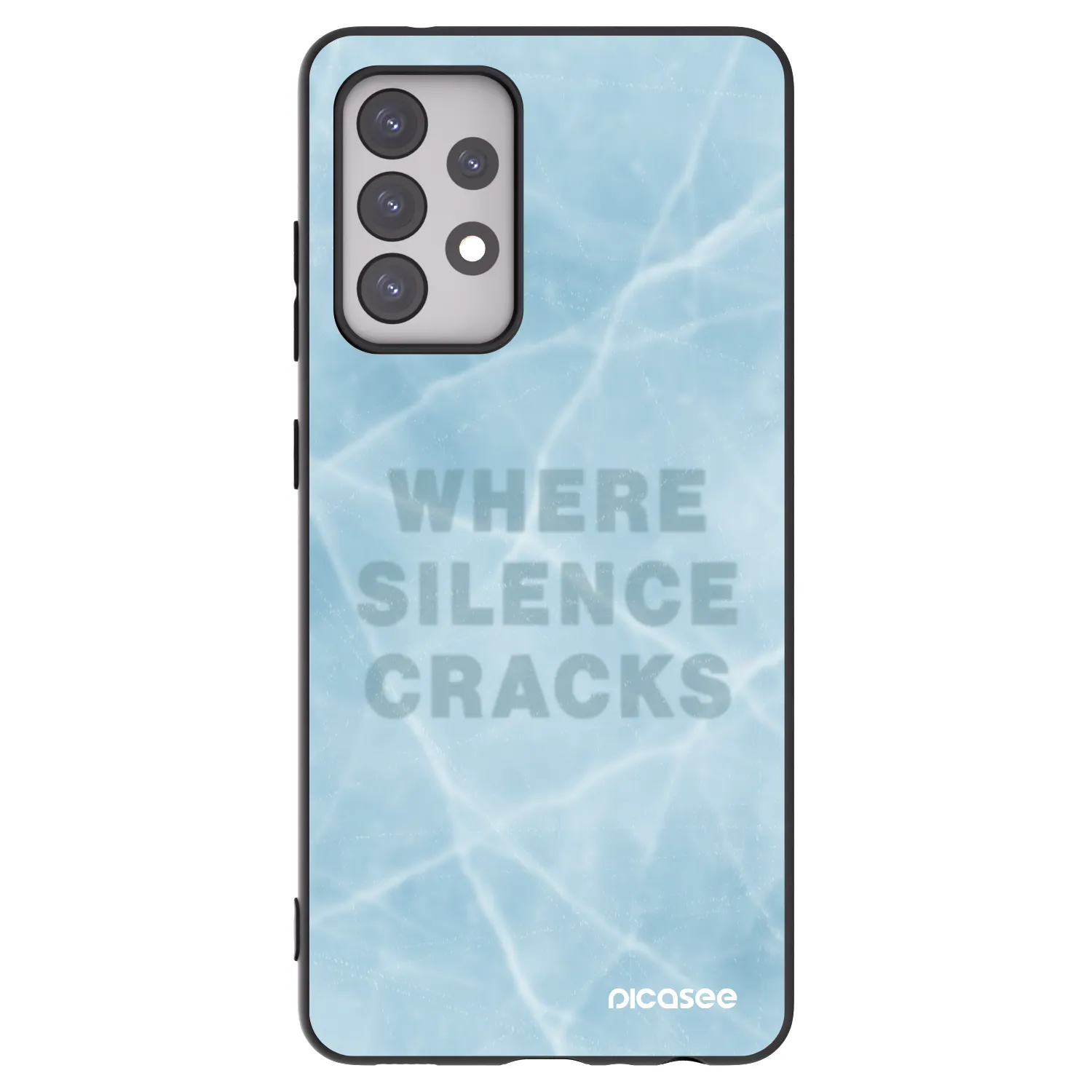 Picasee fekete szilikon tok az alábbi mobiltelefonokra Samsung Galaxy A52 5G A525F - SILENCE