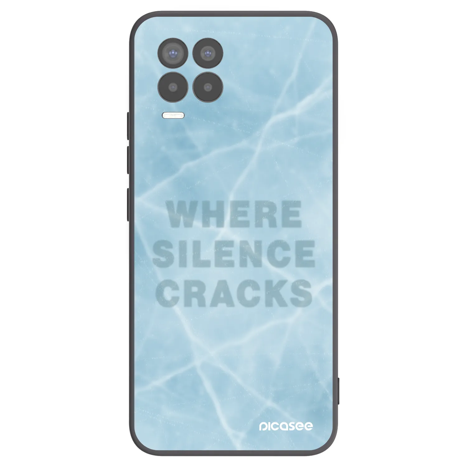 Picasee fekete szilikon tok az alábbi mobiltelefonokra Realme 8 Pro - SILENCE