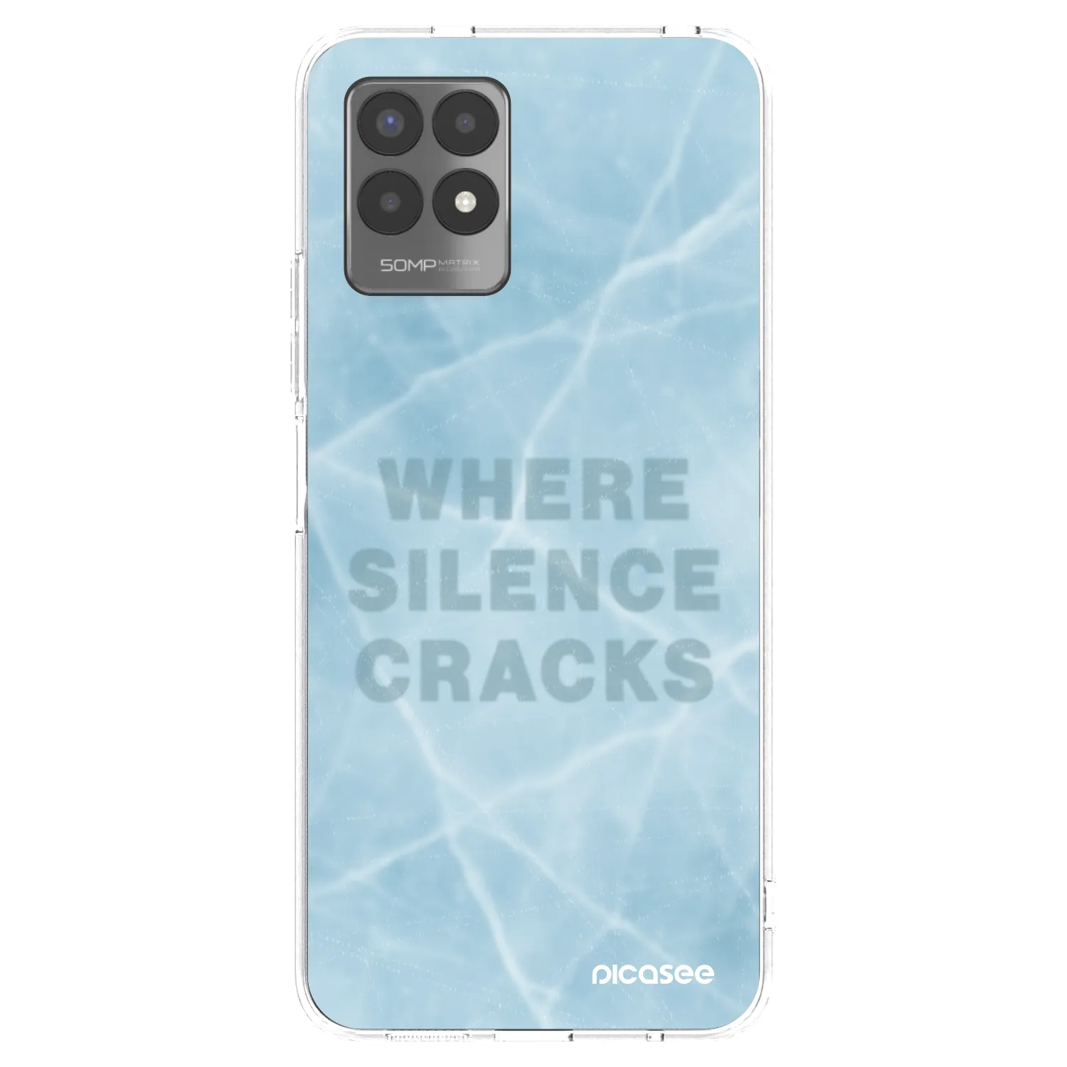 Picasee átlátszó szilikon tok az alábbi mobiltelefonokra Realme 8i - SILENCE