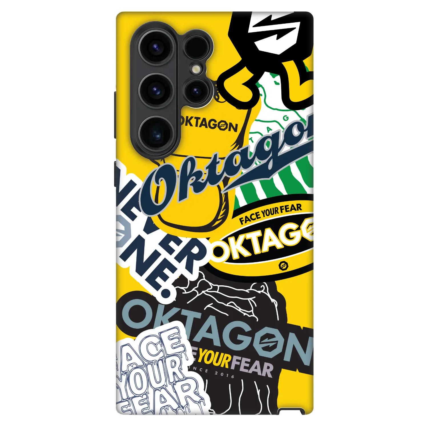 Picasee Fashion Case Samsung Galaxy S22 Ultra 5G - OKTAGON - Logo Archive