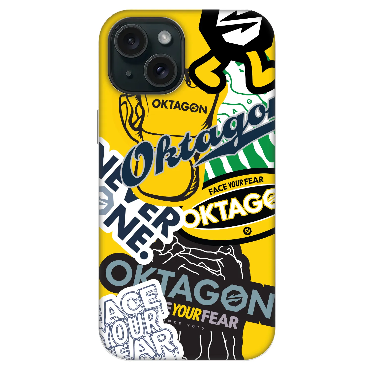 Picasee Fashion Case MagSafe Apple iPhone 14 - OKTAGON - Logo Archive