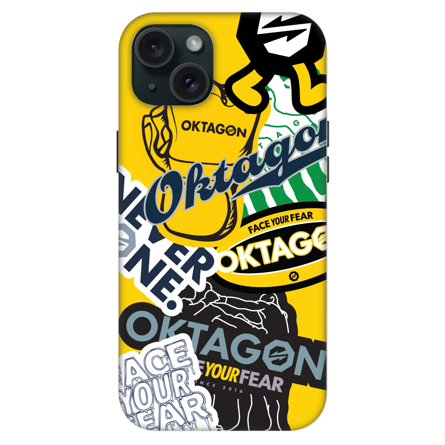 Picasee Fashion Case MagSafe Apple iPhone 15 Plus - OKTAGON - Logo Archive