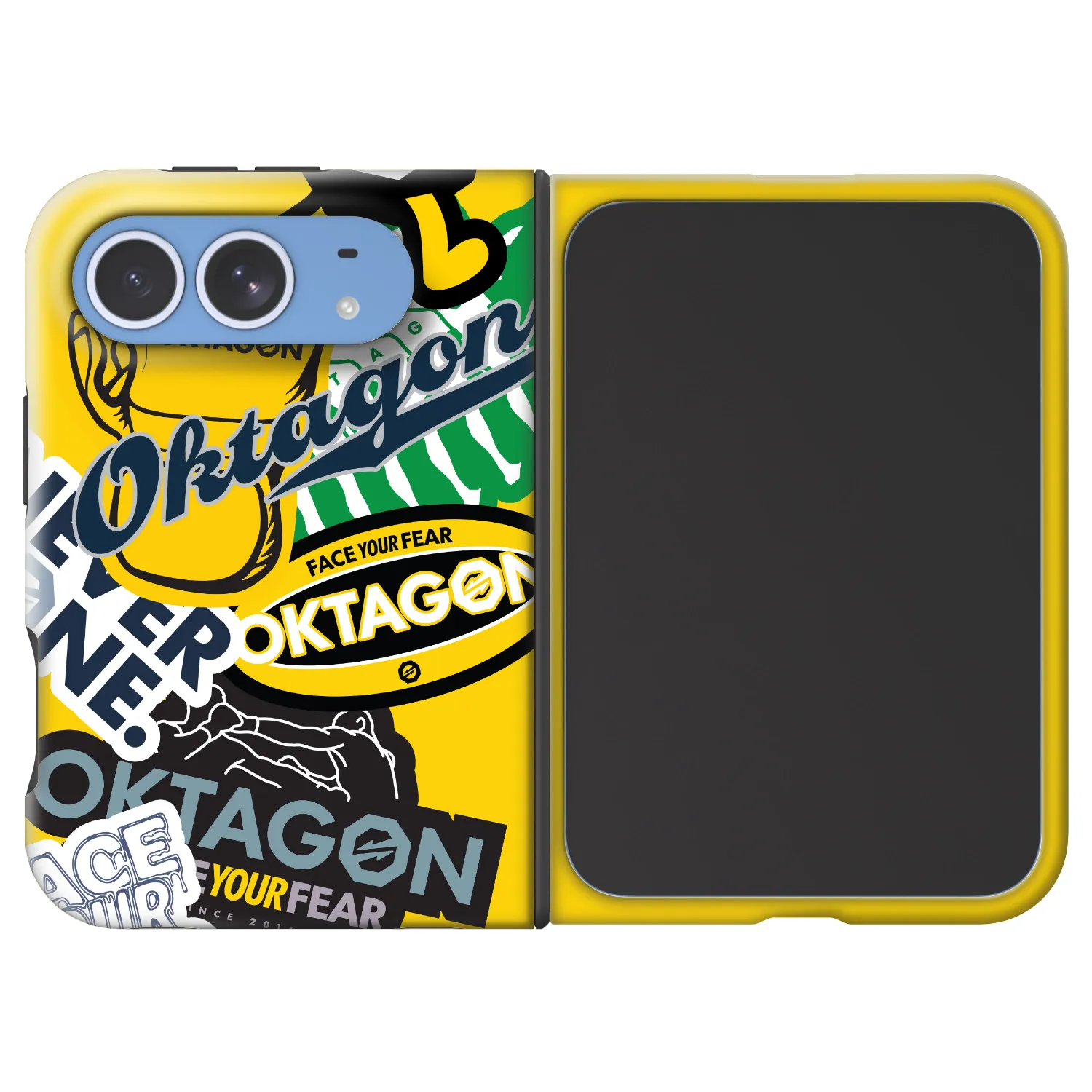 Picasee Fashion Case MagSafe Apple iPhone Duo - OKTAGON - Logo Archive
