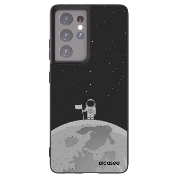 Picasee fekete szilikon tok az alábbi mobiltelefonokra Samsung Galaxy S21 Ultra 5G G998B - Astronaut