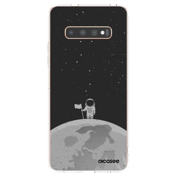 Picasee átlátszó szilikon tok az alábbi mobiltelefonokra Samsung Galaxy S10 Plus G975 - Astronaut