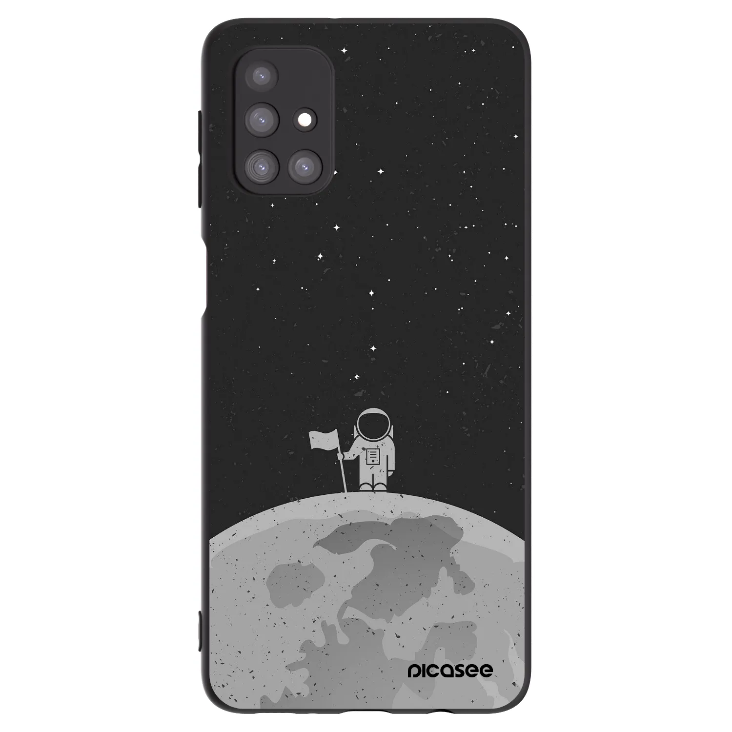 Picasee fekete szilikon tok az alábbi mobiltelefonokra Samsung Galaxy M31s - Astronaut