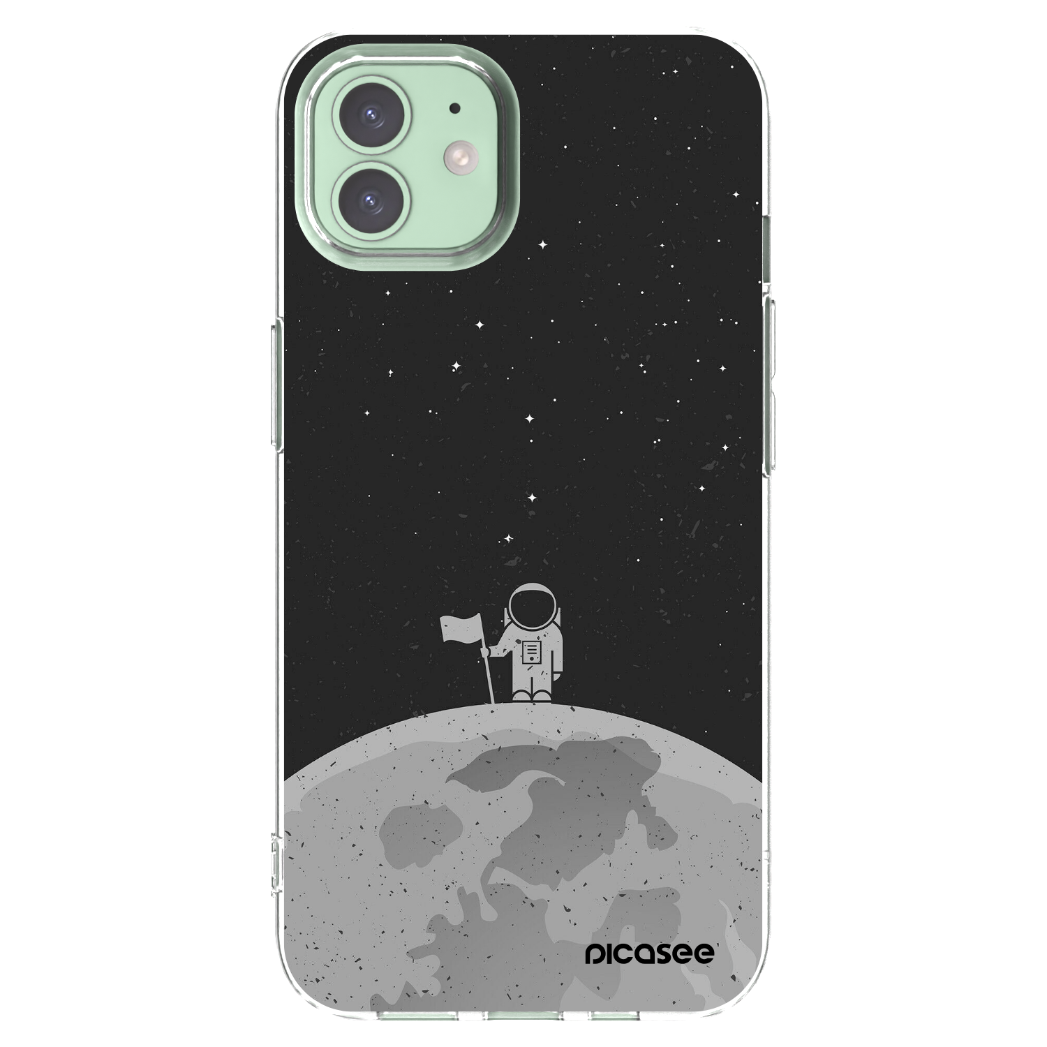 Picasee átlátszó szilikon tok az alábbi mobiltelefonokra Apple iPhone 12 - Astronaut