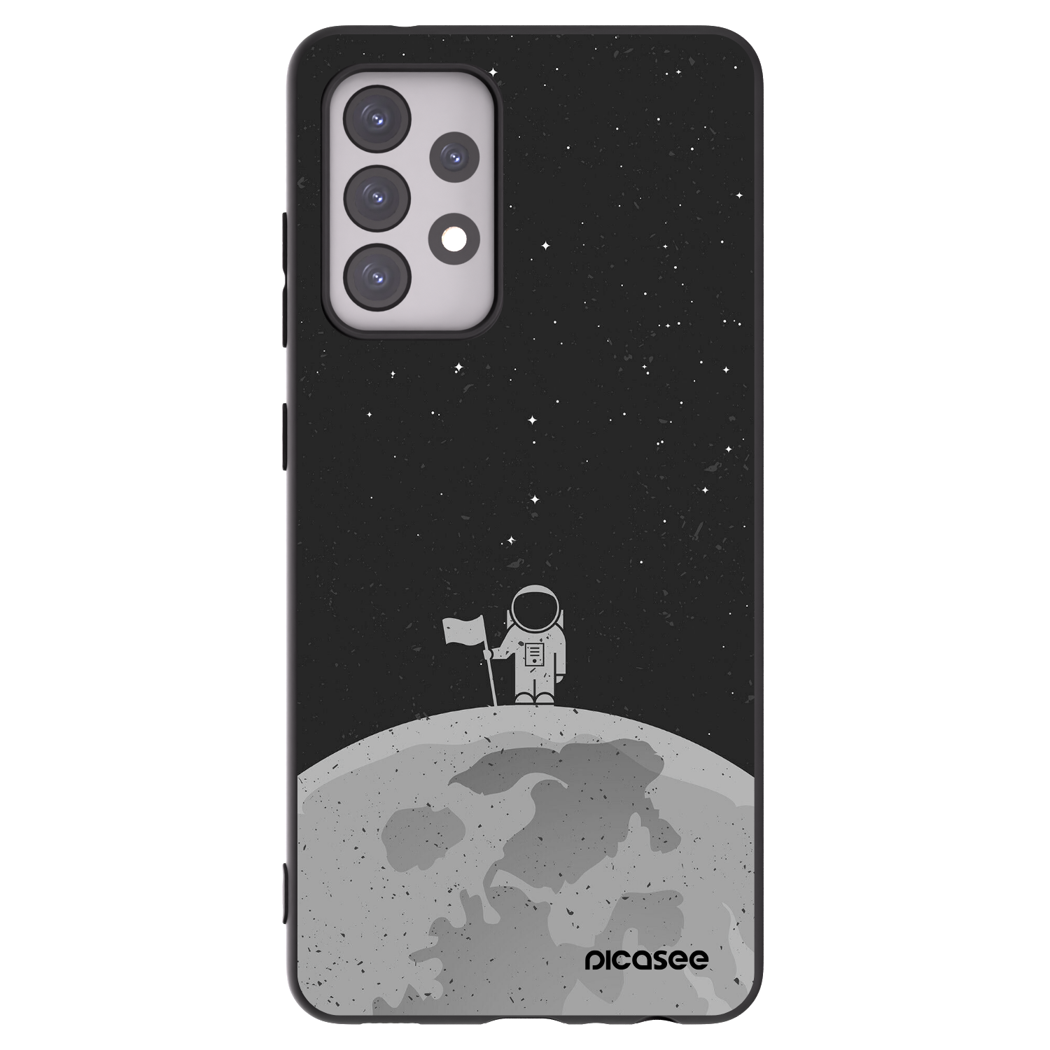 Picasee fekete szilikon tok az alábbi mobiltelefonokra Samsung Galaxy A52 5G A525F - Astronaut