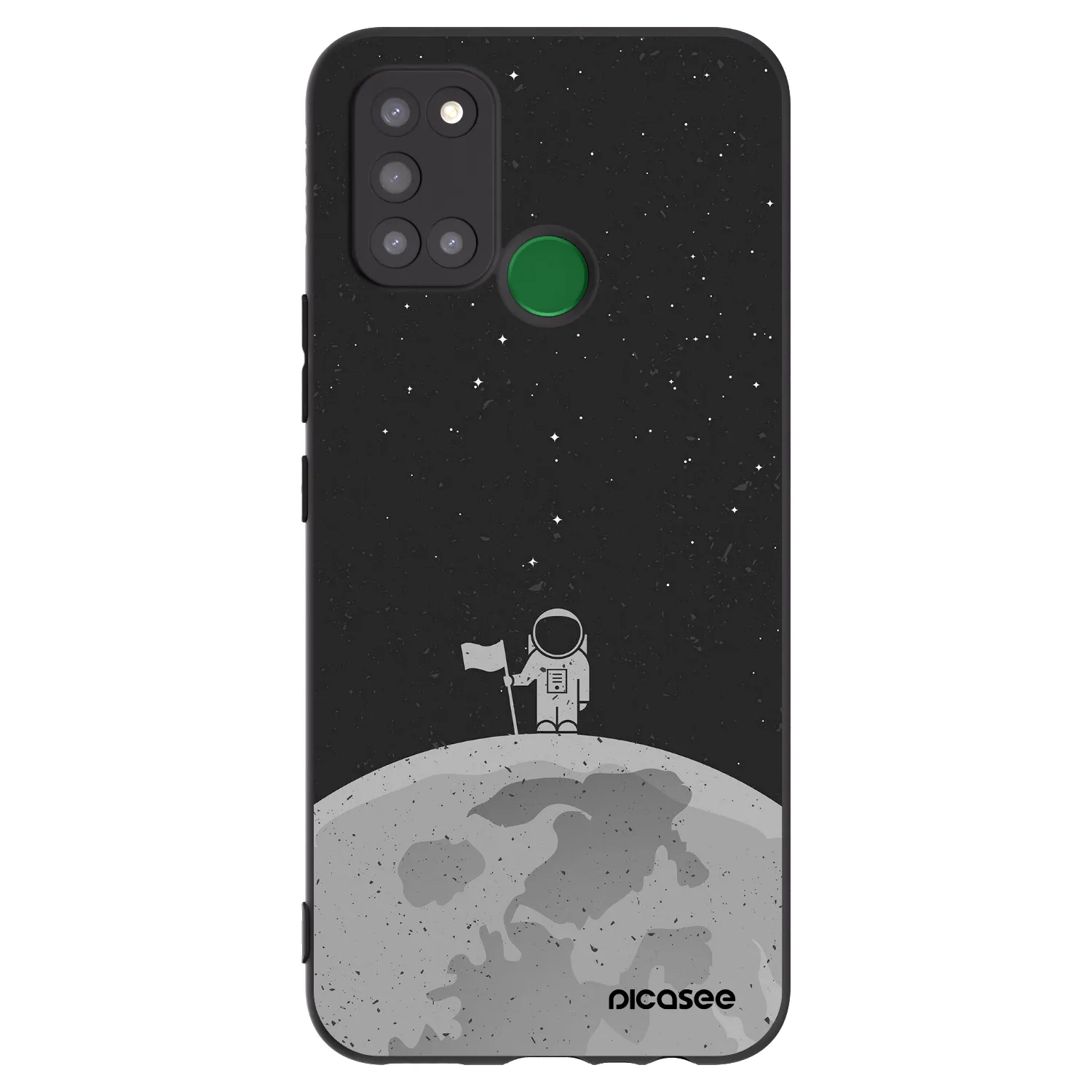 Picasee fekete szilikon tok az alábbi mobiltelefonokra Realme 7i - Astronaut