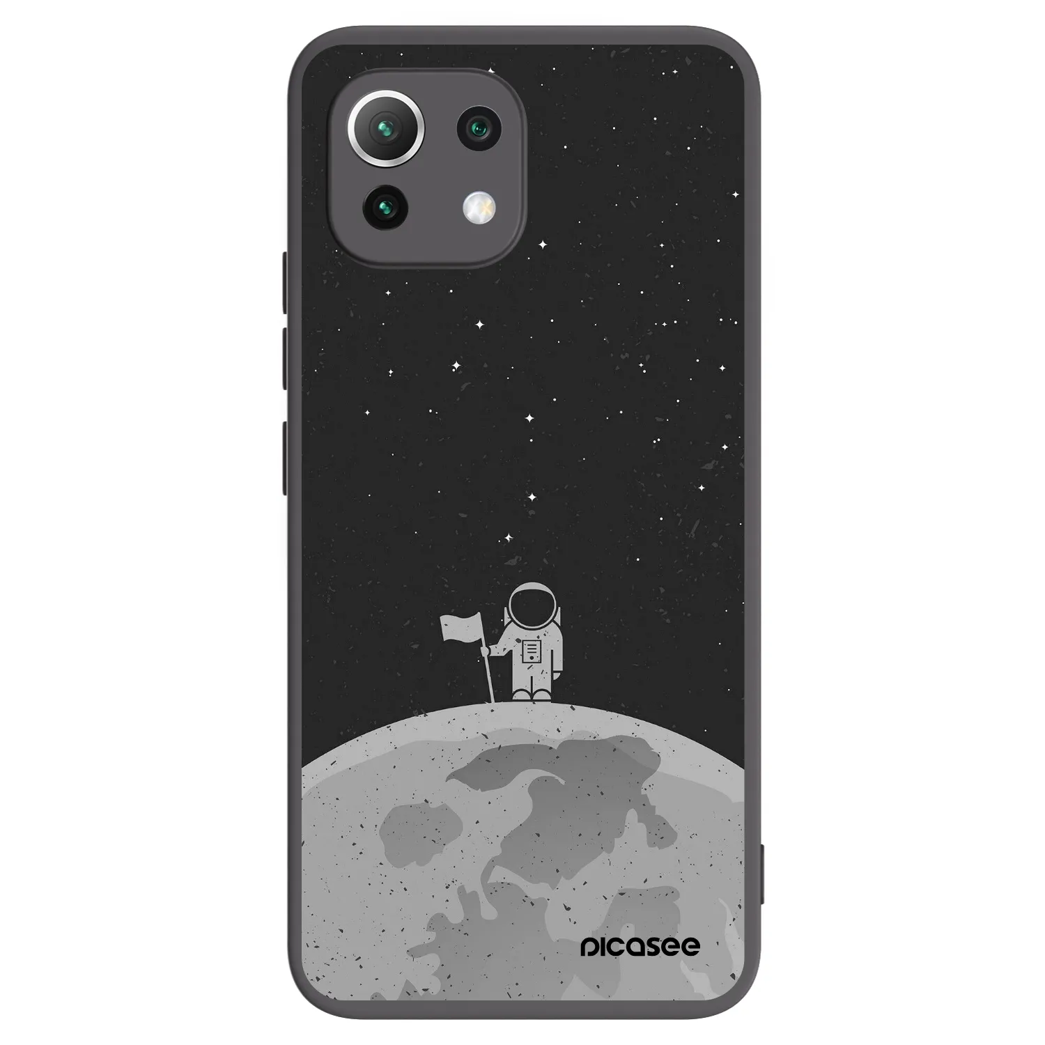 Picasee fekete szilikon tok az alábbi mobiltelefonokra Xiaomi Mi 11 Lite - Astronaut