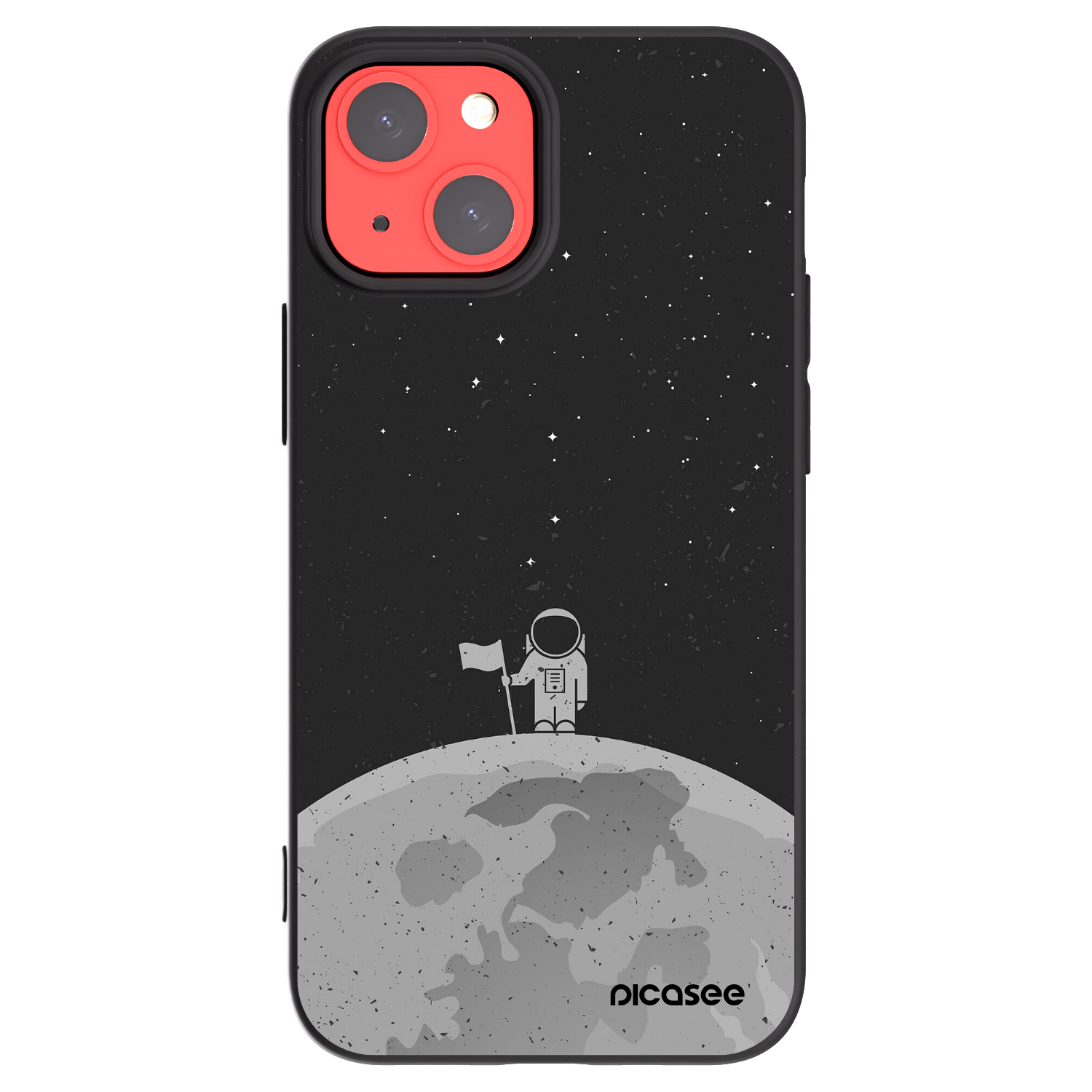 Picasee fekete szilikon tok az alábbi mobiltelefonokra Apple iPhone 13 mini - Astronaut