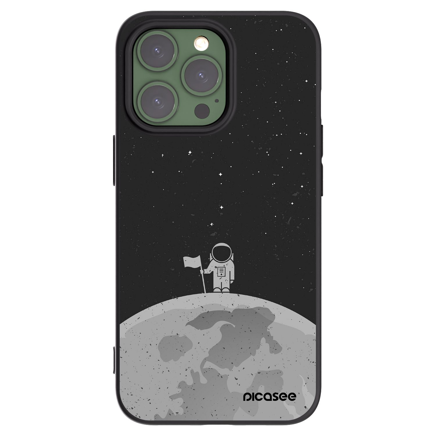 Picasee fekete szilikon tok az alábbi mobiltelefonokra Apple iPhone 13 Pro - Astronaut