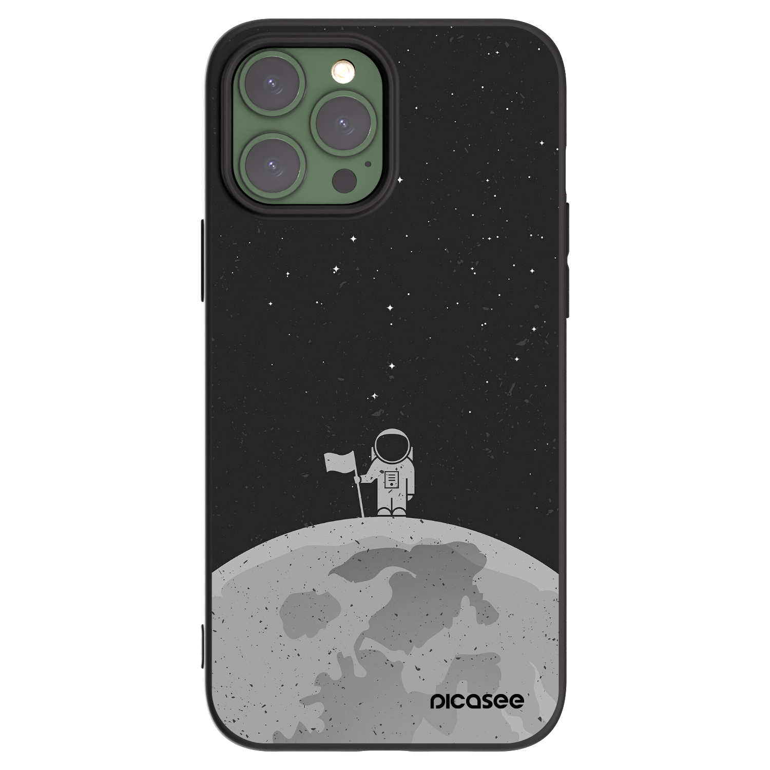 Picasee fekete szilikon tok az alábbi mobiltelefonokra Apple iPhone 13 Pro Max - Astronaut