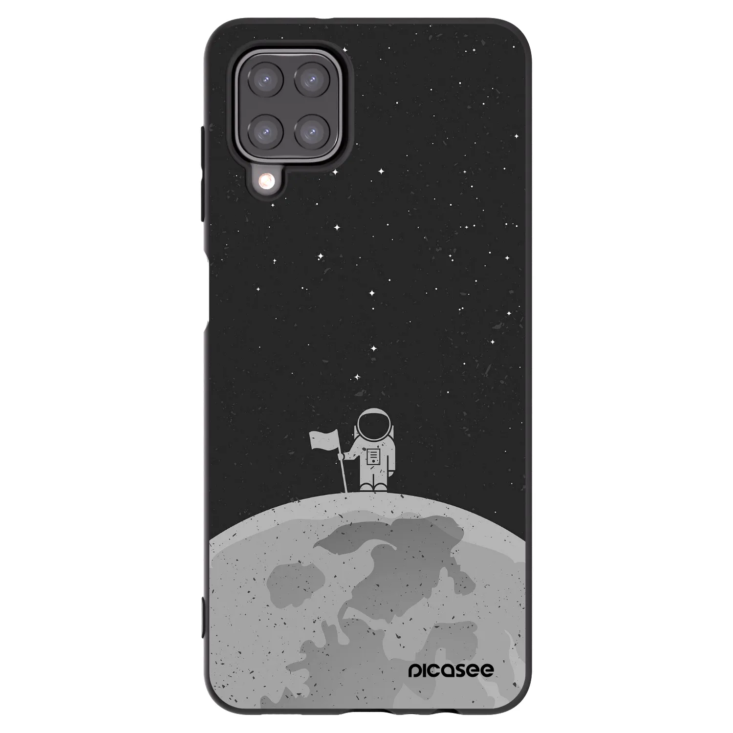 Picasee fekete szilikon tok az alábbi mobiltelefonokra Samsung Galaxy M12 M127F - Astronaut
