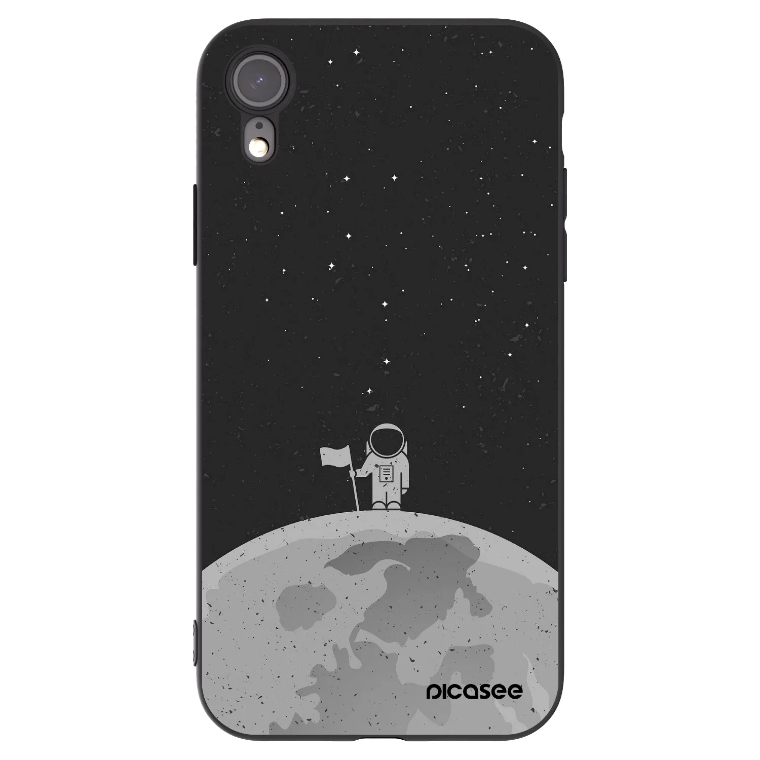 Picasee fekete szilikon tok az alábbi mobiltelefonokra Apple iPhone XR - Astronaut