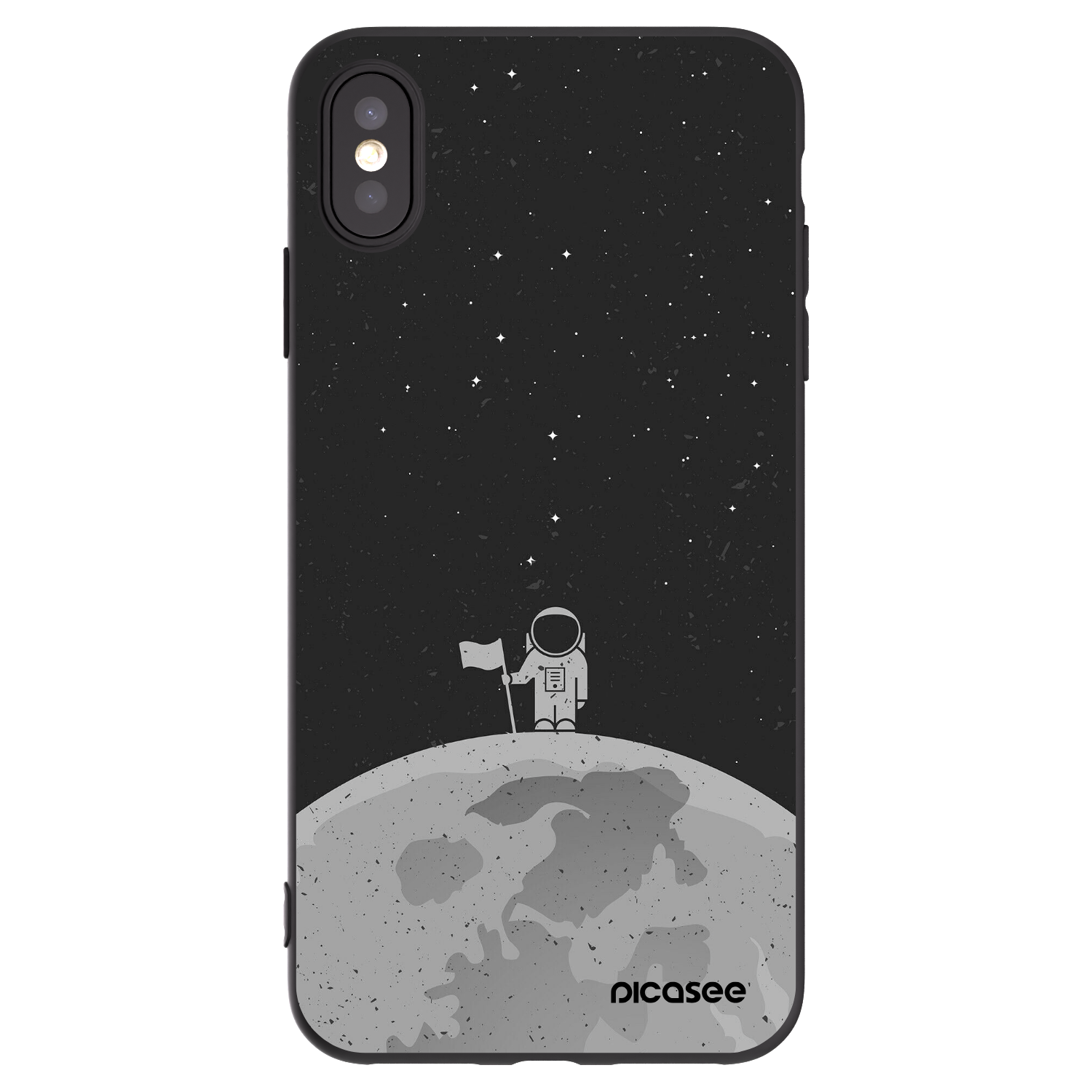 Picasee fekete szilikon tok az alábbi mobiltelefonokra Apple iPhone XS Max - Astronaut