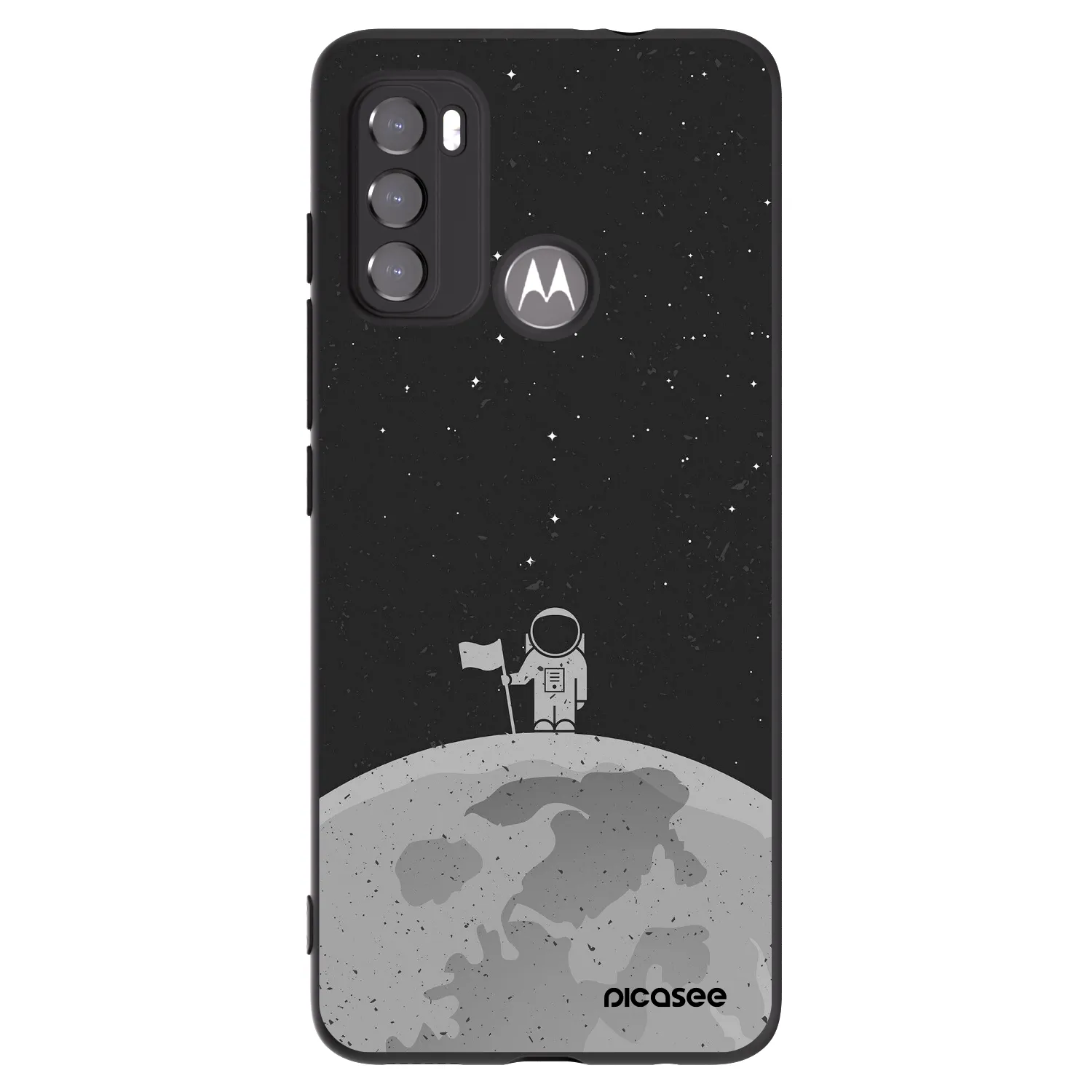 Picasee fekete szilikon tok az alábbi mobiltelefonokra Motorola Moto G60 - Astronaut