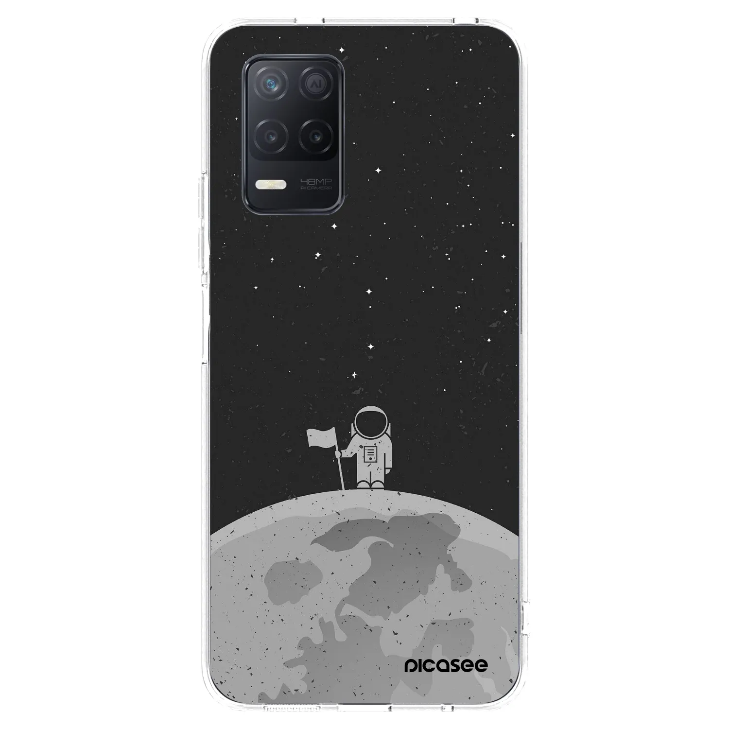 Picasee átlátszó szilikon tok az alábbi mobiltelefonokra Realme 8 5G - Astronaut
