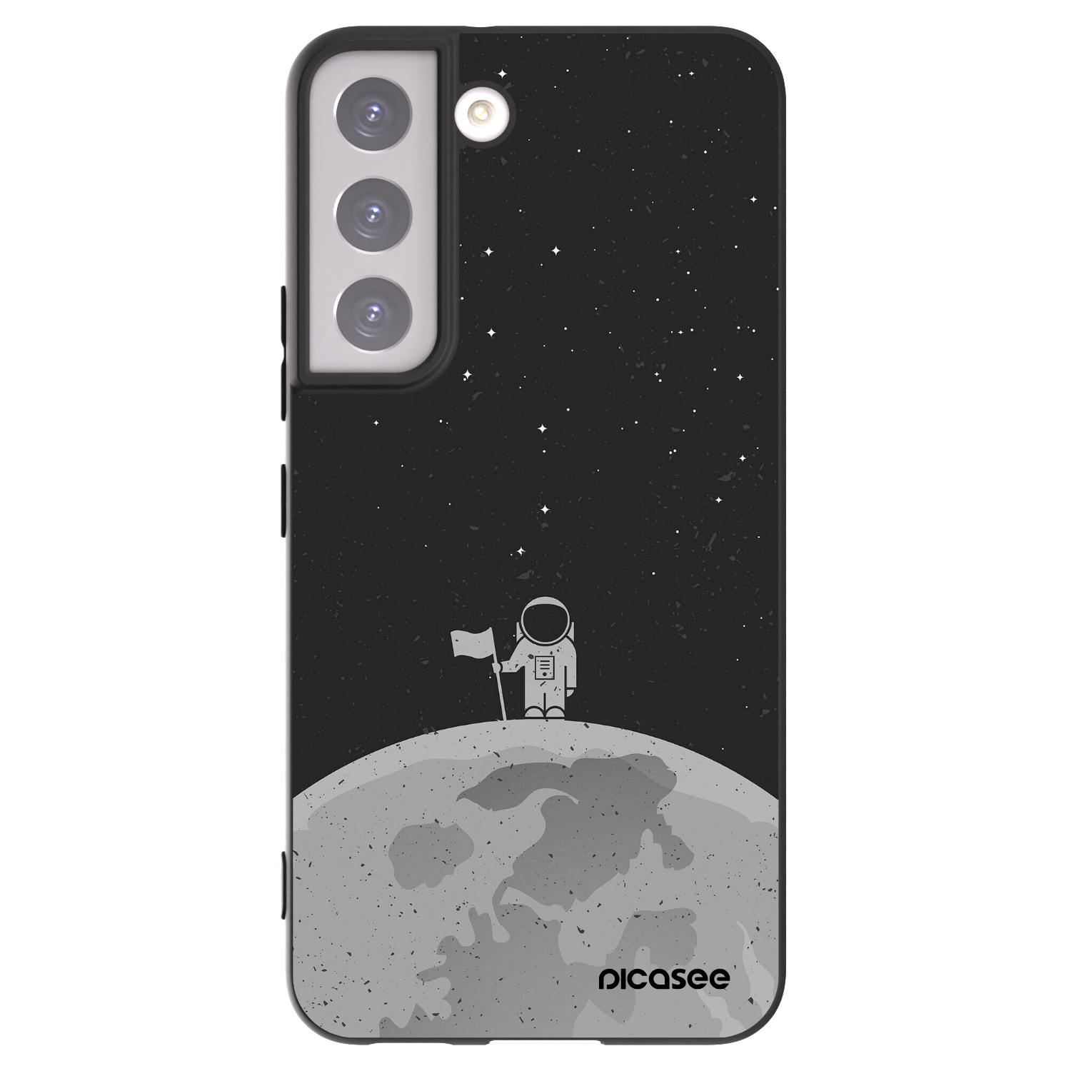 Picasee fekete szilikon tok az alábbi mobiltelefonokra Samsung Galaxy S22 5G - Astronaut