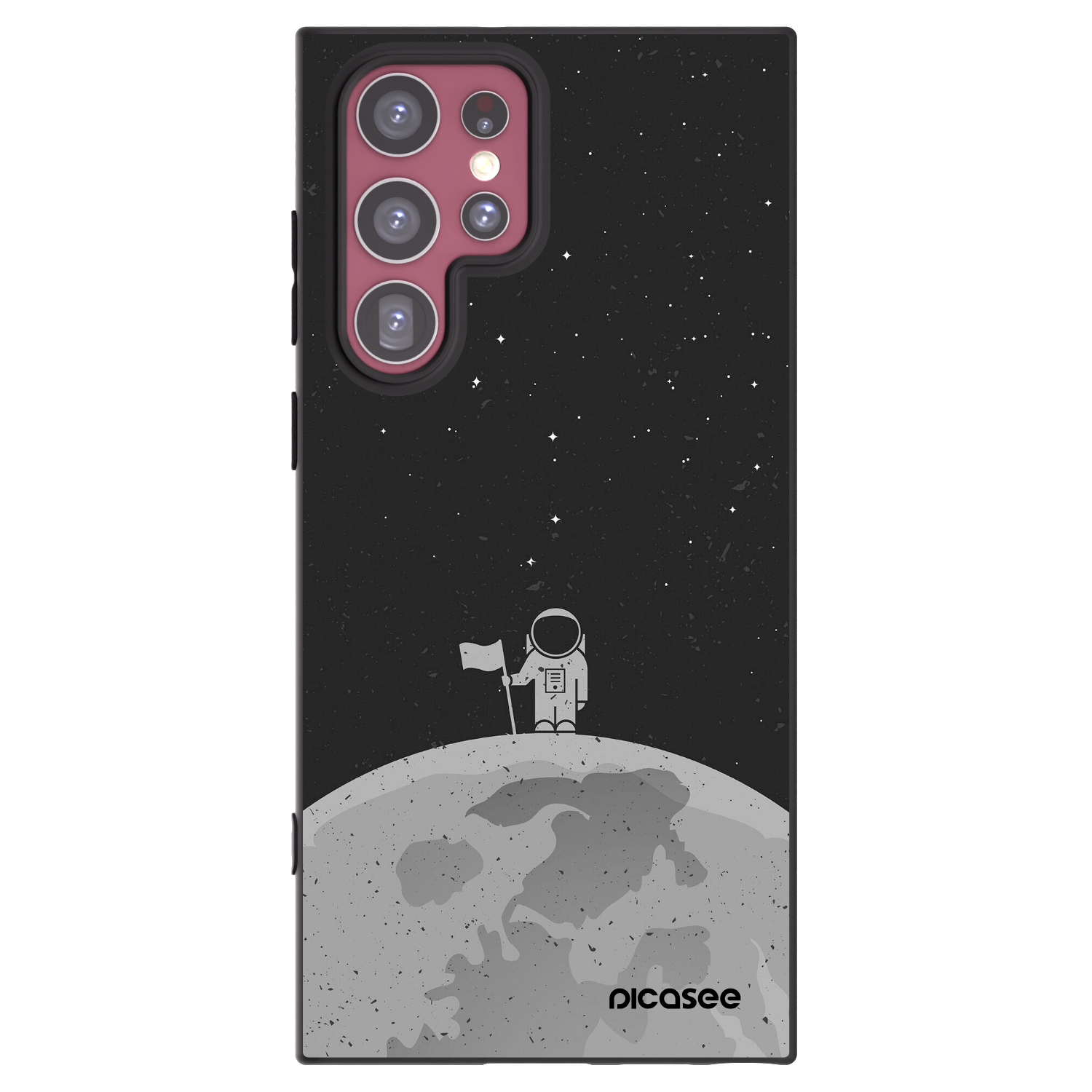 Picasee fekete szilikon tok az alábbi mobiltelefonokra Samsung Galaxy S22 Ultra 5G - Astronaut