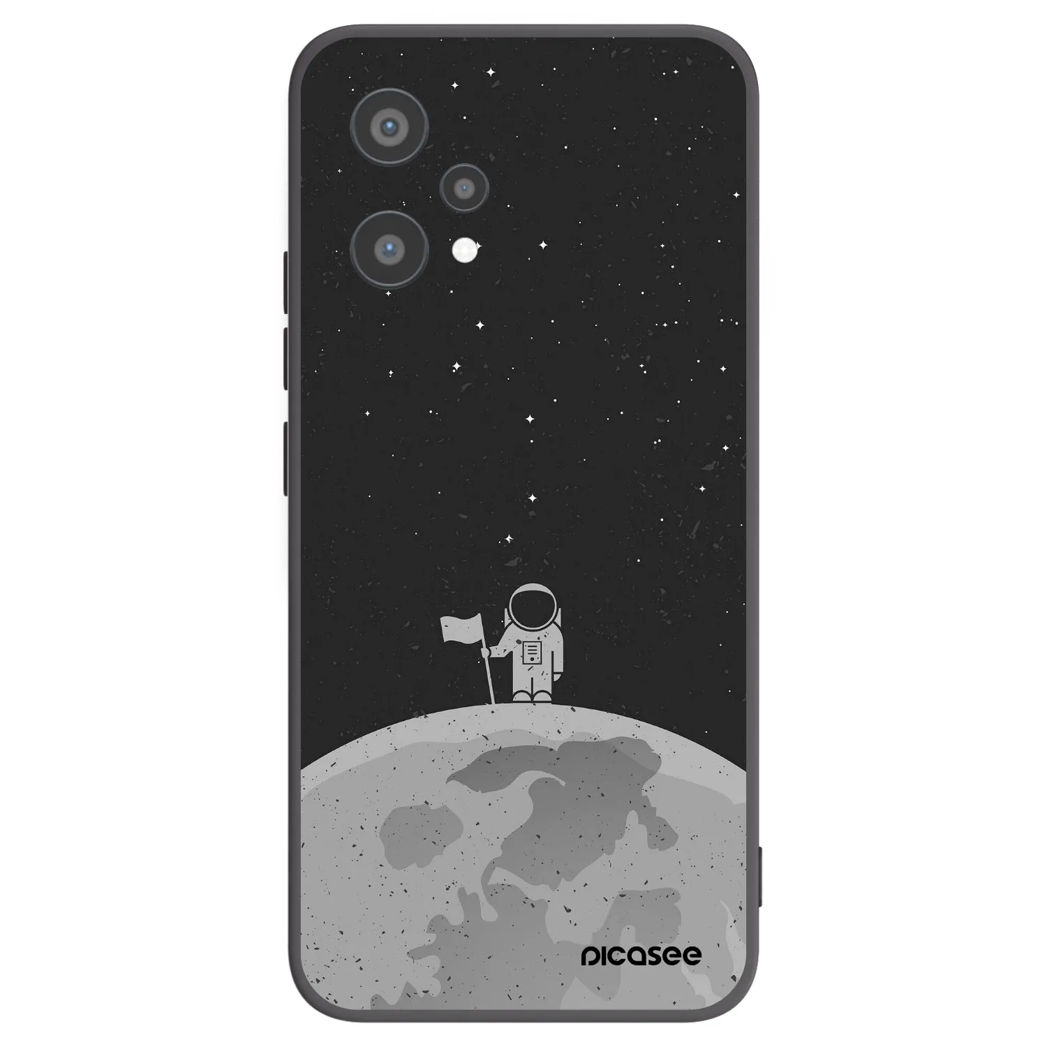 Picasee fekete szilikon tok az alábbi mobiltelefonokra Realme 9 Pro 5G - Astronaut