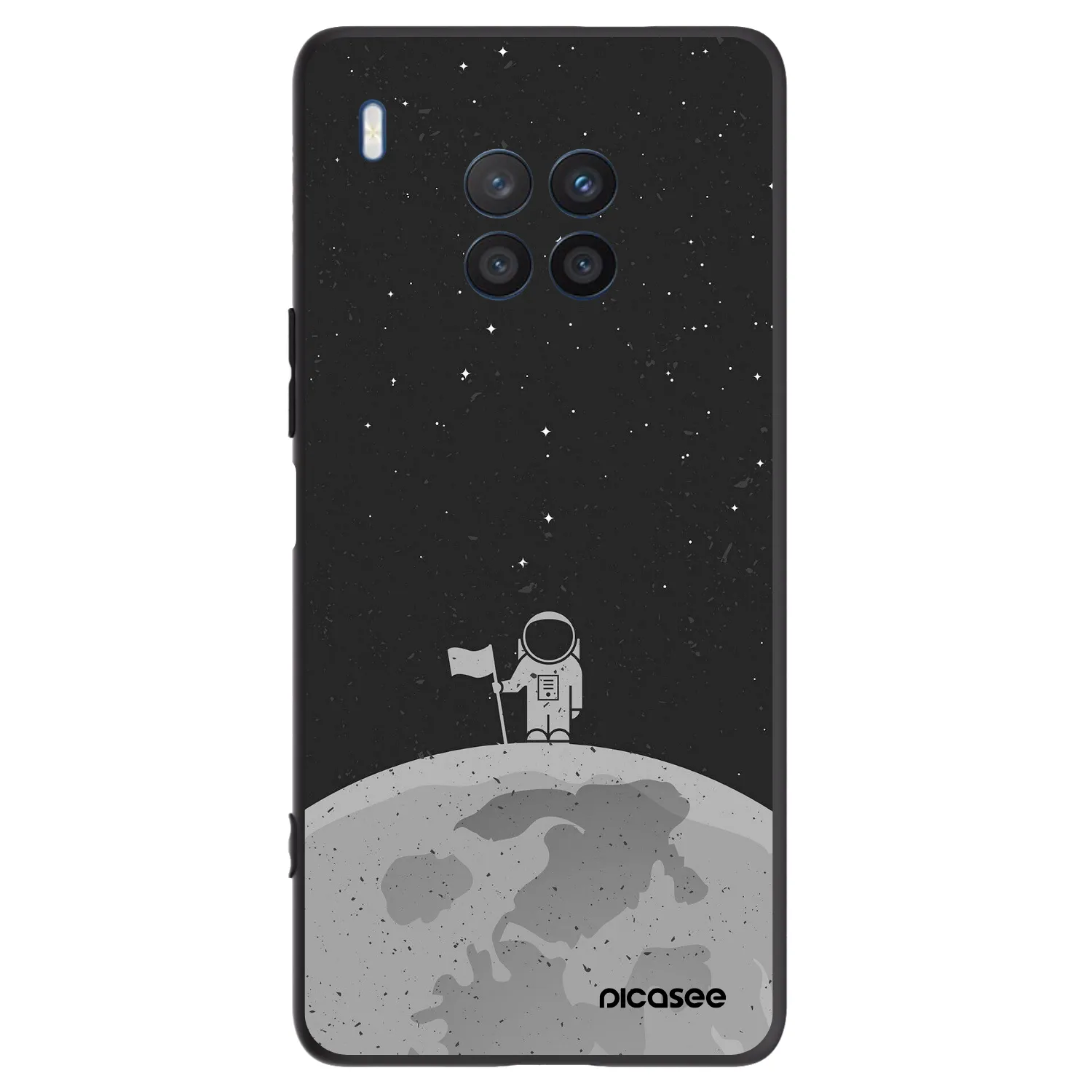 Picasee fekete szilikon tok az alábbi mobiltelefonokra Honor 50 Lite - Astronaut