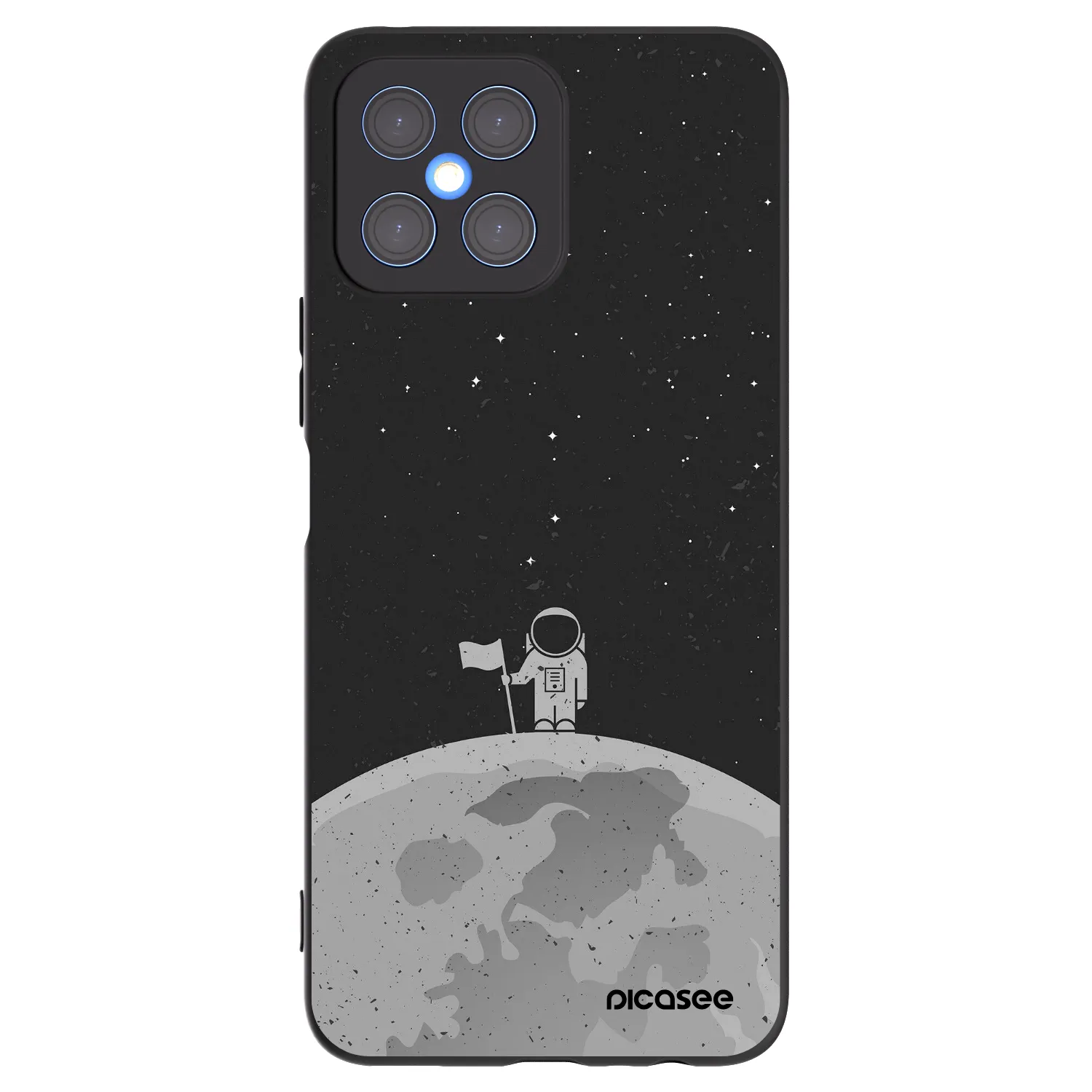 Picasee fekete szilikon tok az alábbi mobiltelefonokra Honor X8 4G - Astronaut