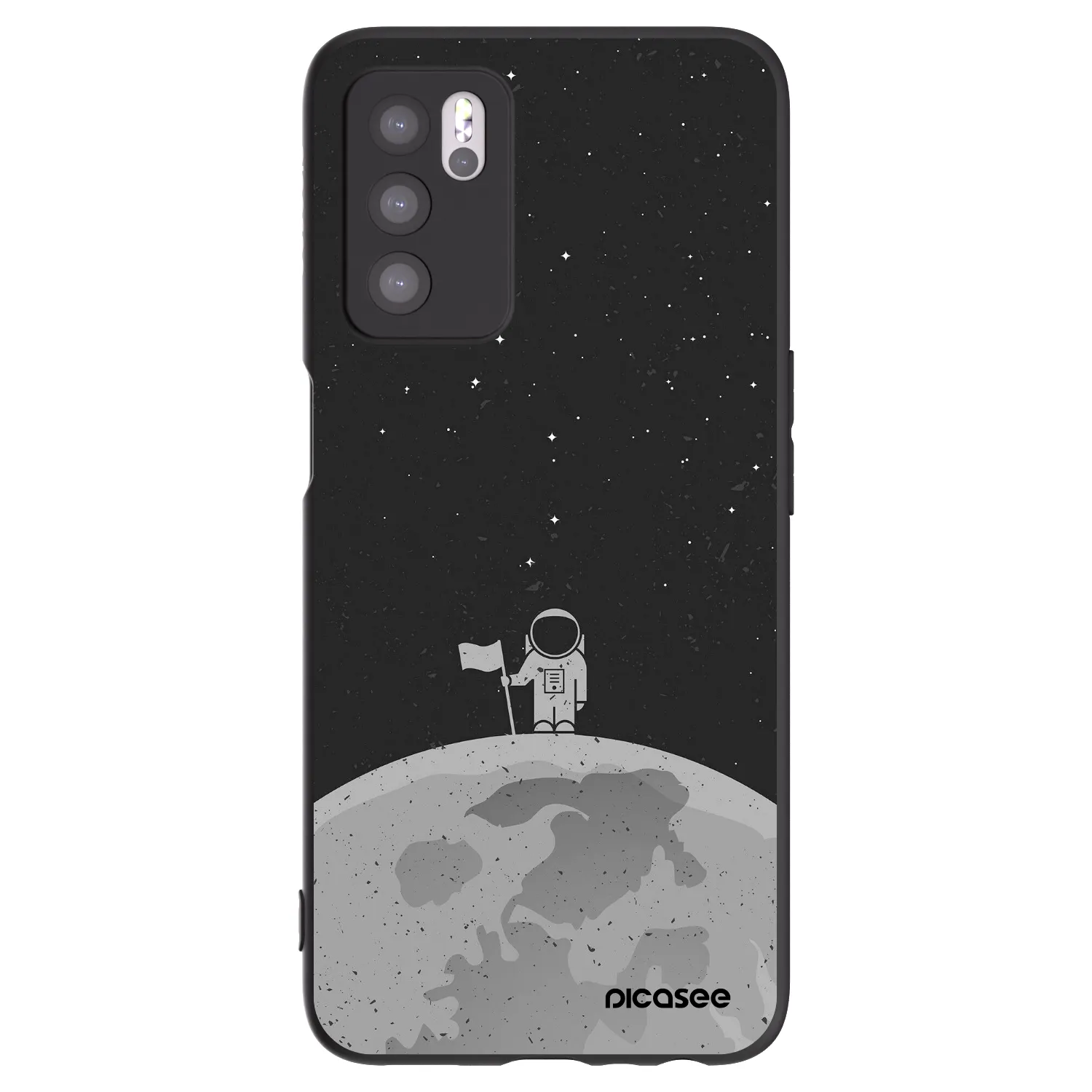 Picasee fekete szilikon tok az alábbi mobiltelefonokra OPPO A16 - Astronaut