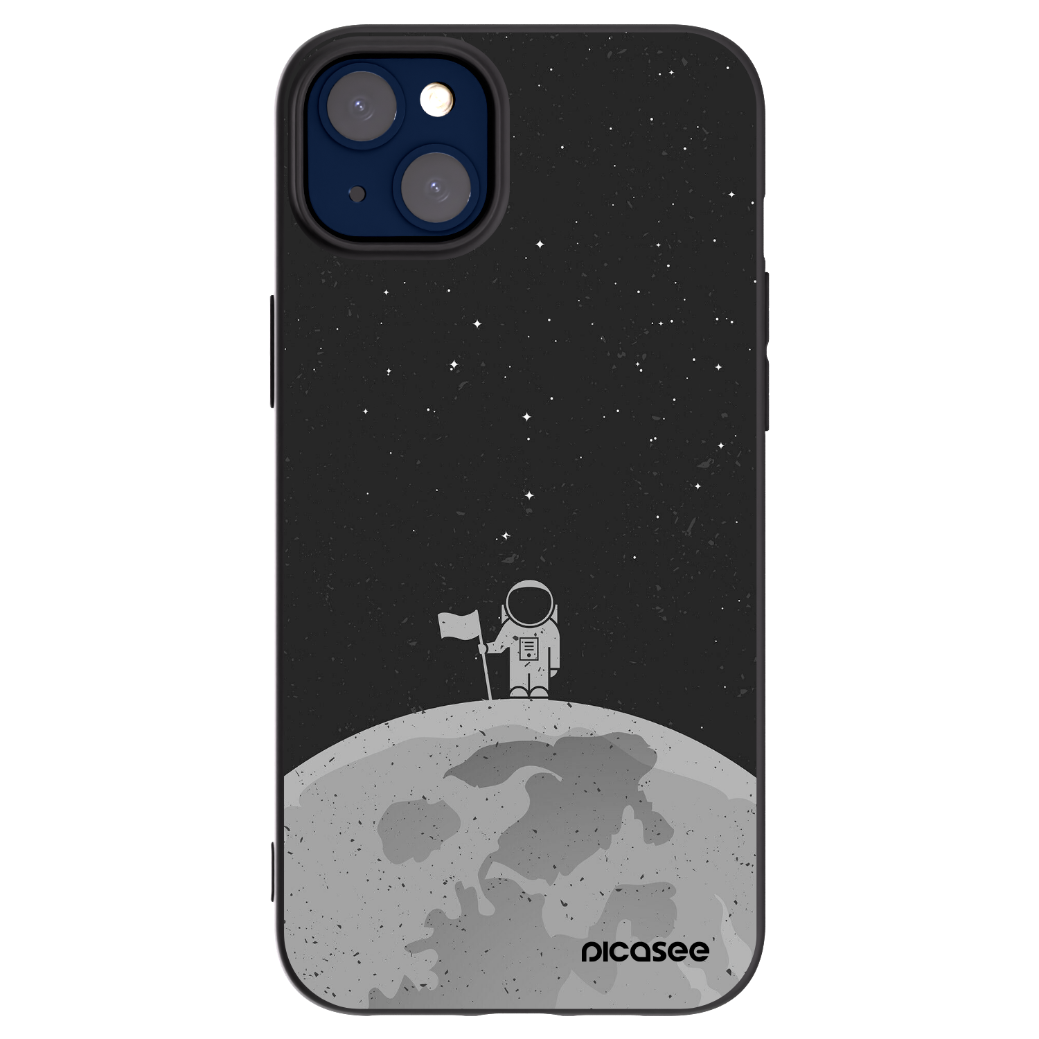 Picasee fekete szilikon tok az alábbi mobiltelefonokra Apple iPhone 14 Plus - Astronaut