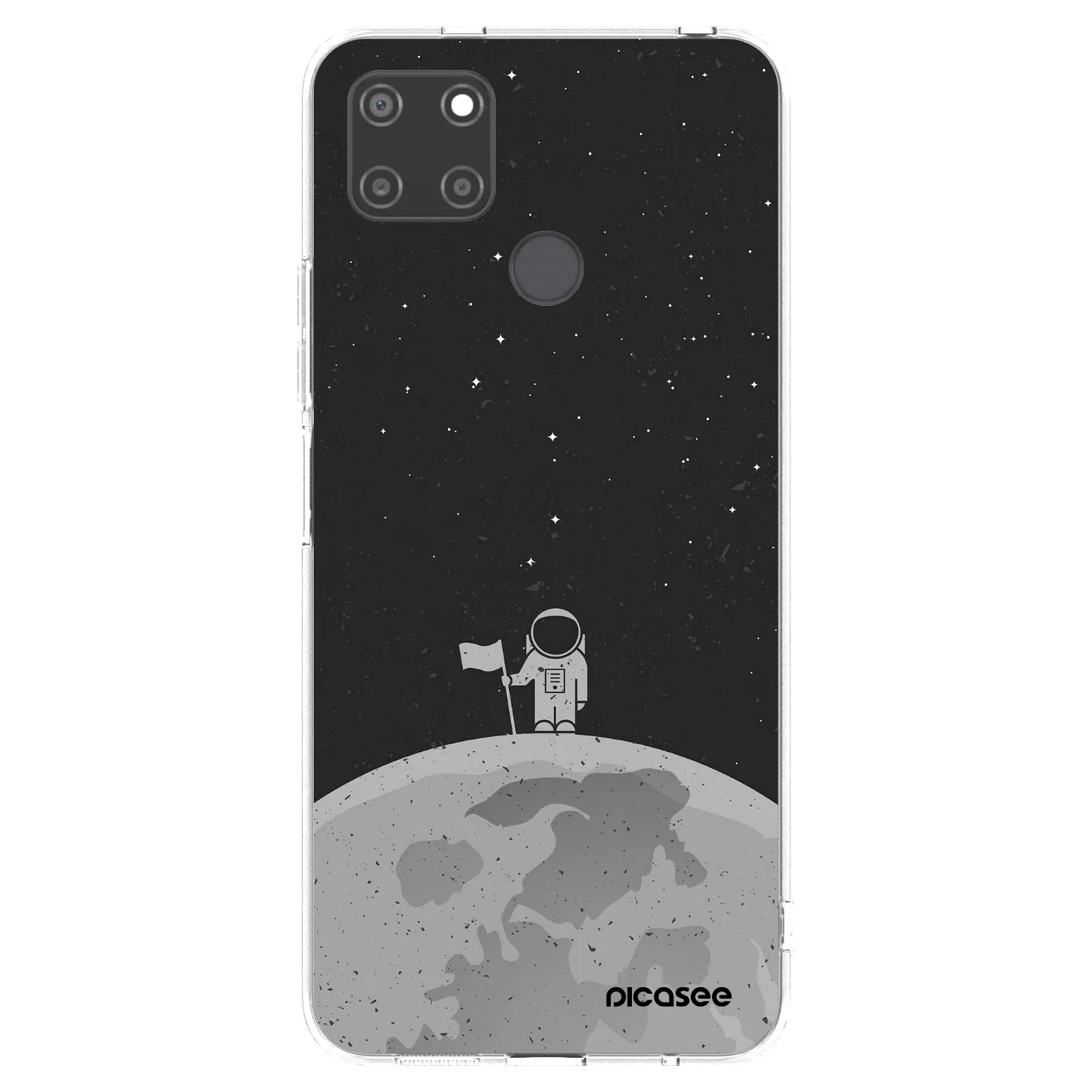 Picasee átlátszó szilikon tok az alábbi mobiltelefonokra Realme C21Y - Astronaut