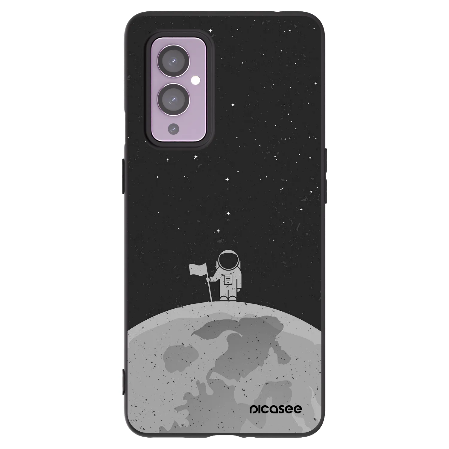 Picasee fekete szilikon tok az alábbi mobiltelefonokra OnePlus 9 - Astronaut