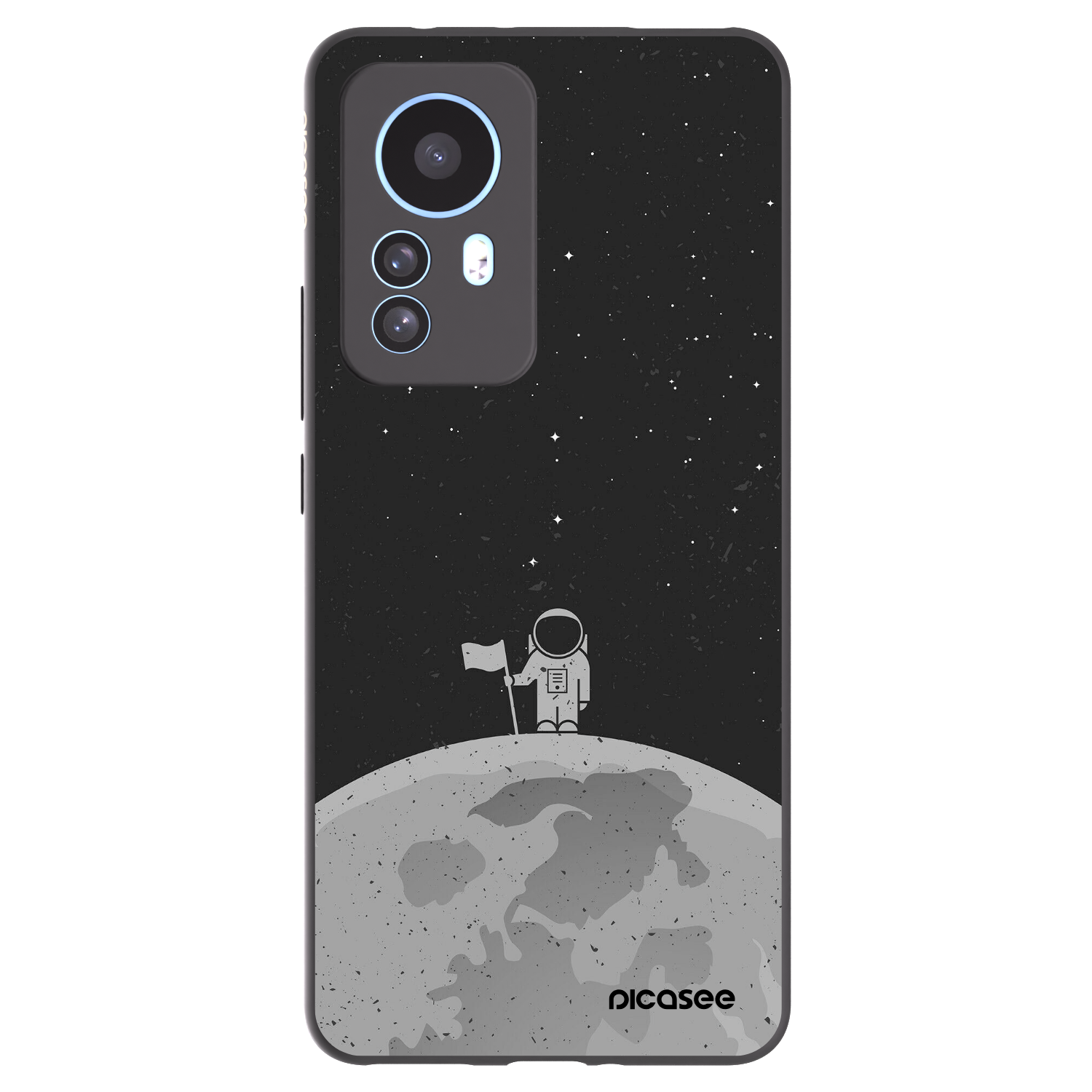 Picasee fekete szilikon tok az alábbi mobiltelefonokra Xiaomi 12T - Astronaut
