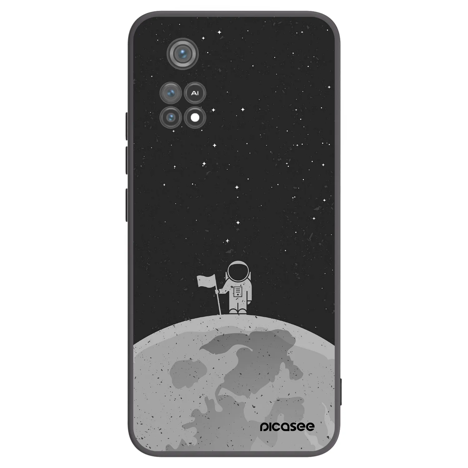 Picasee fekete szilikon tok az alábbi mobiltelefonokra Xiaomi Poco M4 Pro - Astronaut