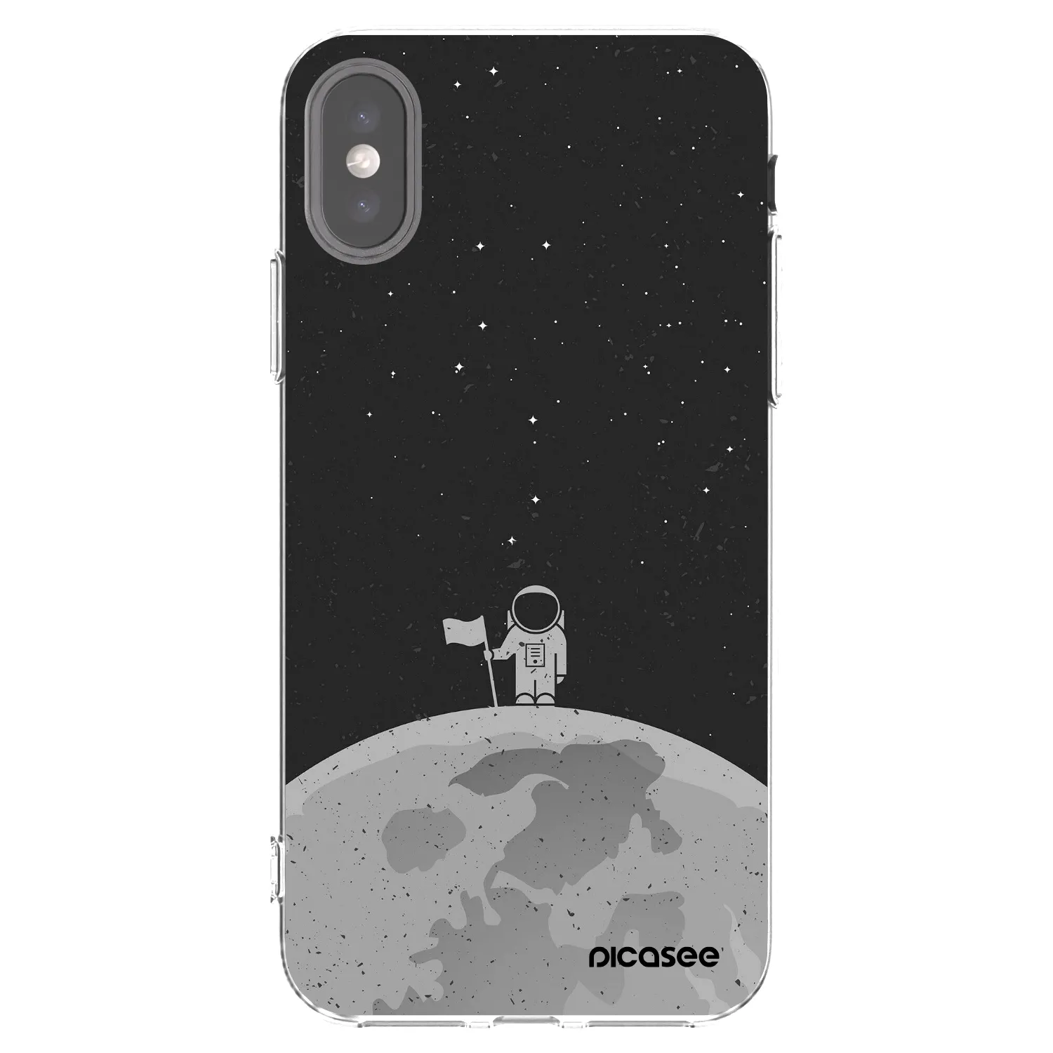 Picasee átlátszó szilikon tok az alábbi mobiltelefonokra Apple iPhone X/XS - Astronaut