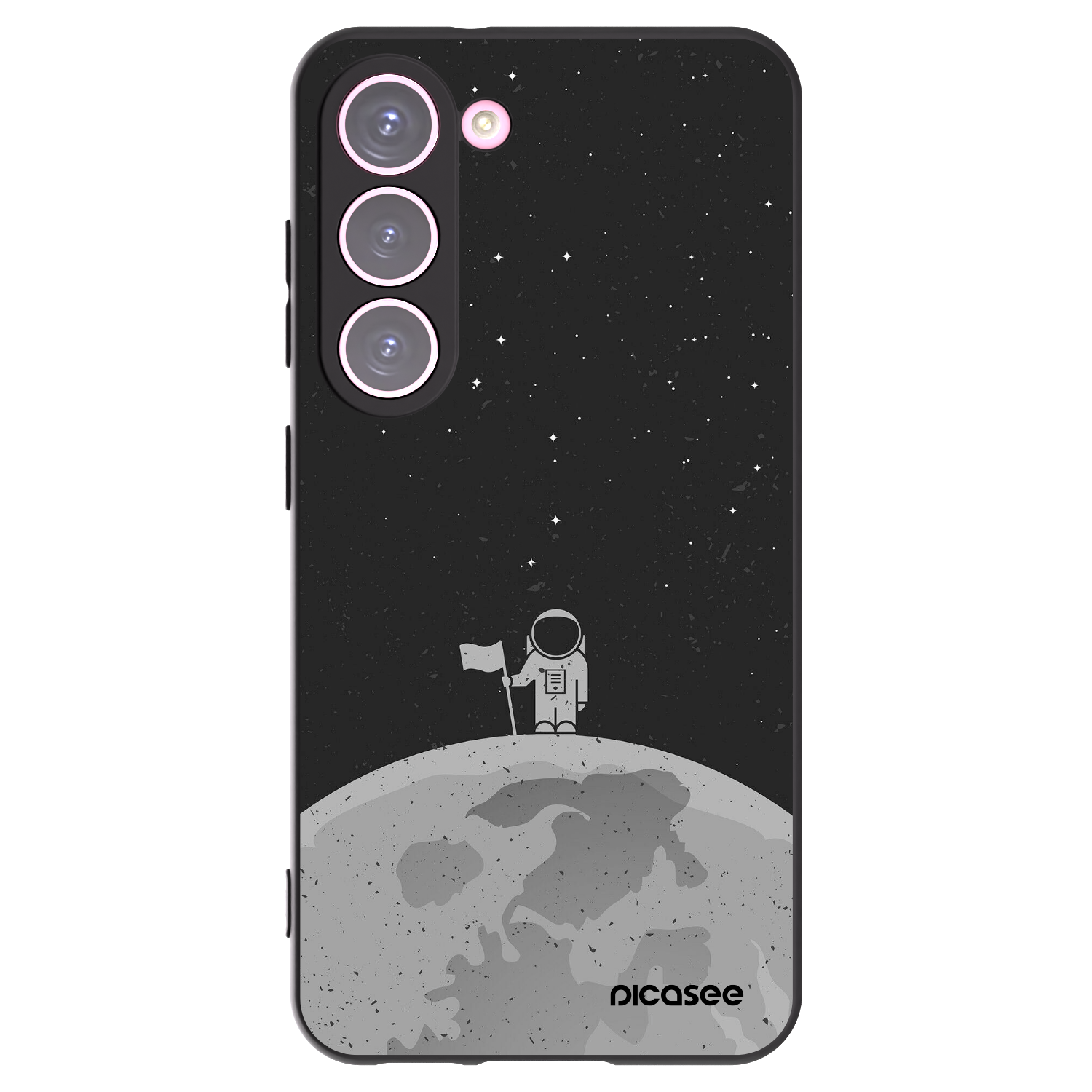Picasee fekete szilikon tok az alábbi mobiltelefonokra Samsung Galaxy S23 5G - Astronaut