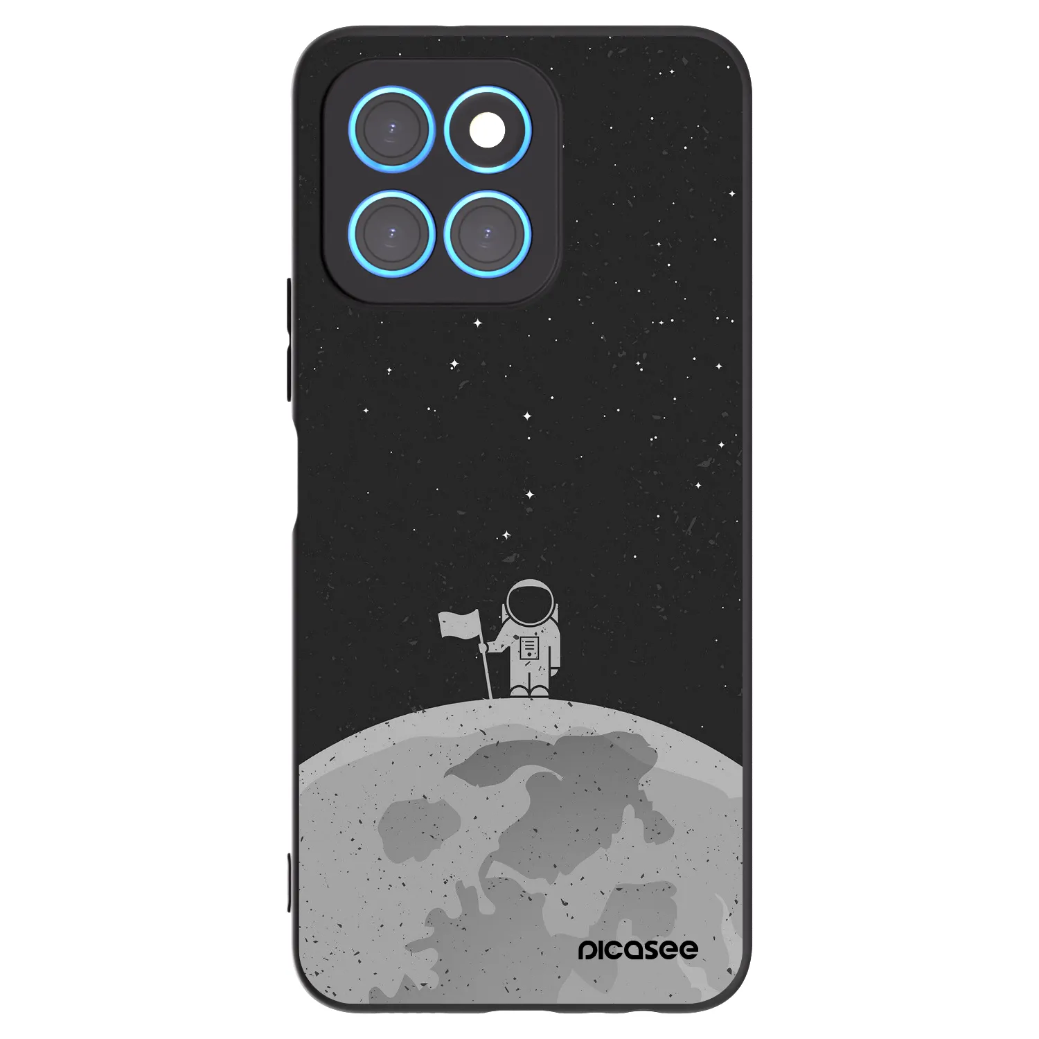 Picasee fekete szilikon tok az alábbi mobiltelefonokra Honor X8 5G - Astronaut